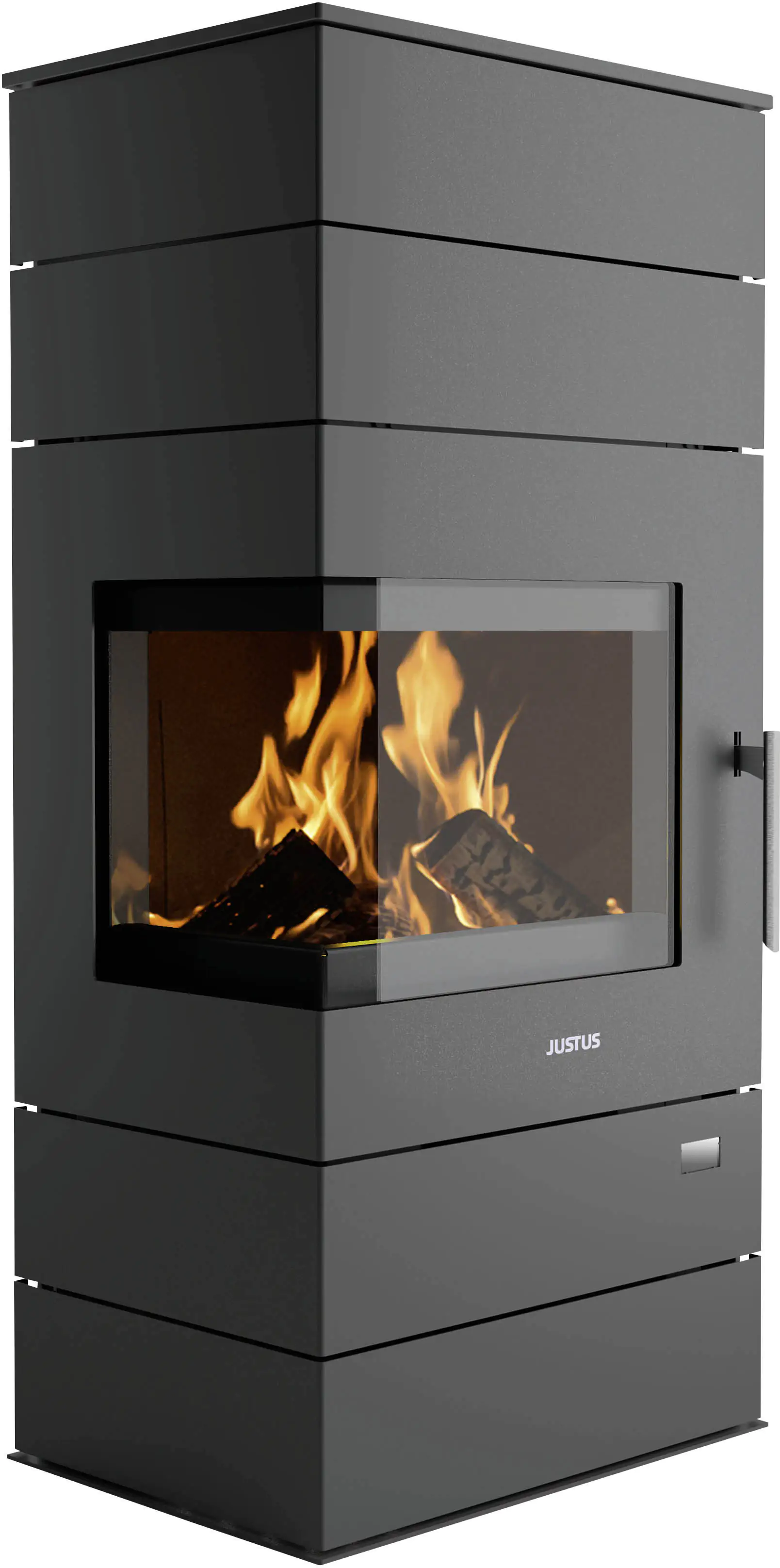 Justus Kaminofen Voga W+ Stahl schwarz 7 kW