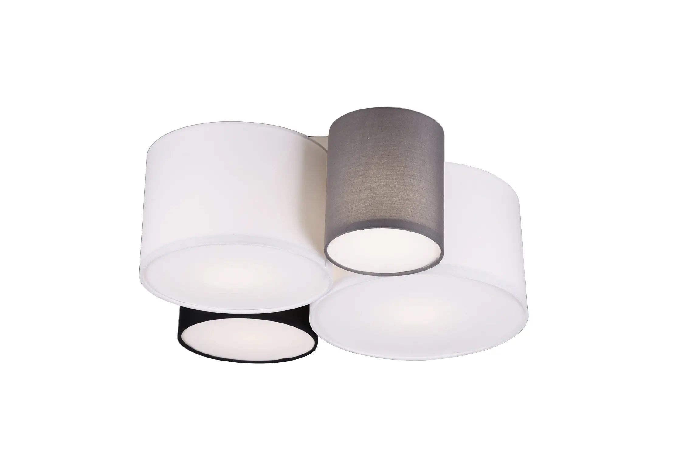 Trio Deckenleuchte Hotel schwarz/weiß/grau 