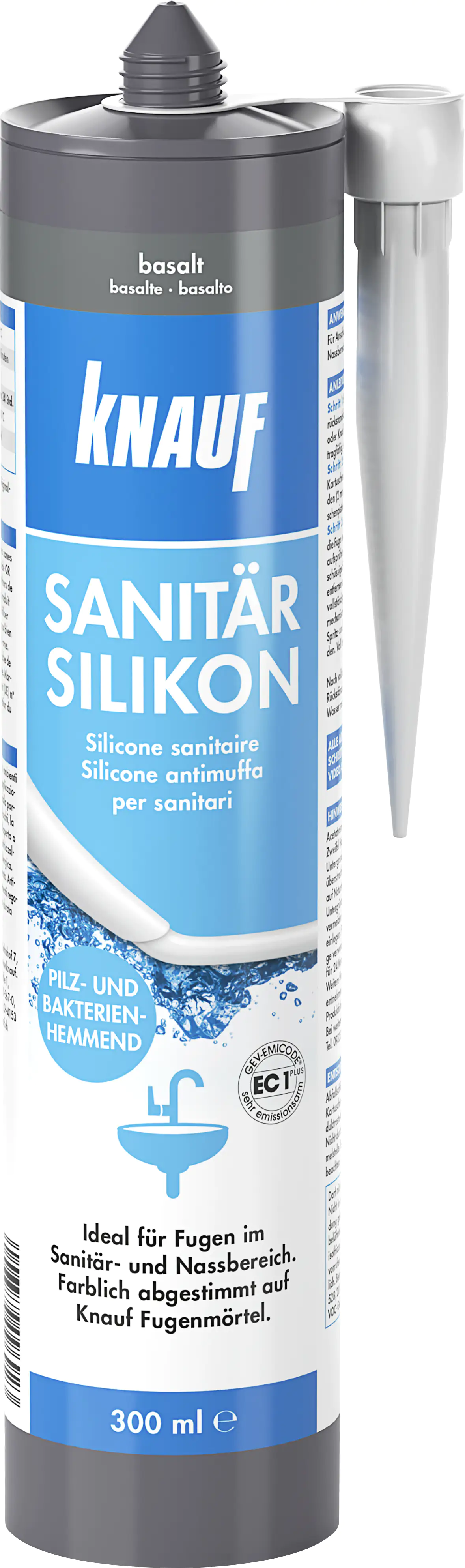 Knauf Sanitär Silikon basalt 300 ml Knauf Sanitär Silikon basalt 300 ml