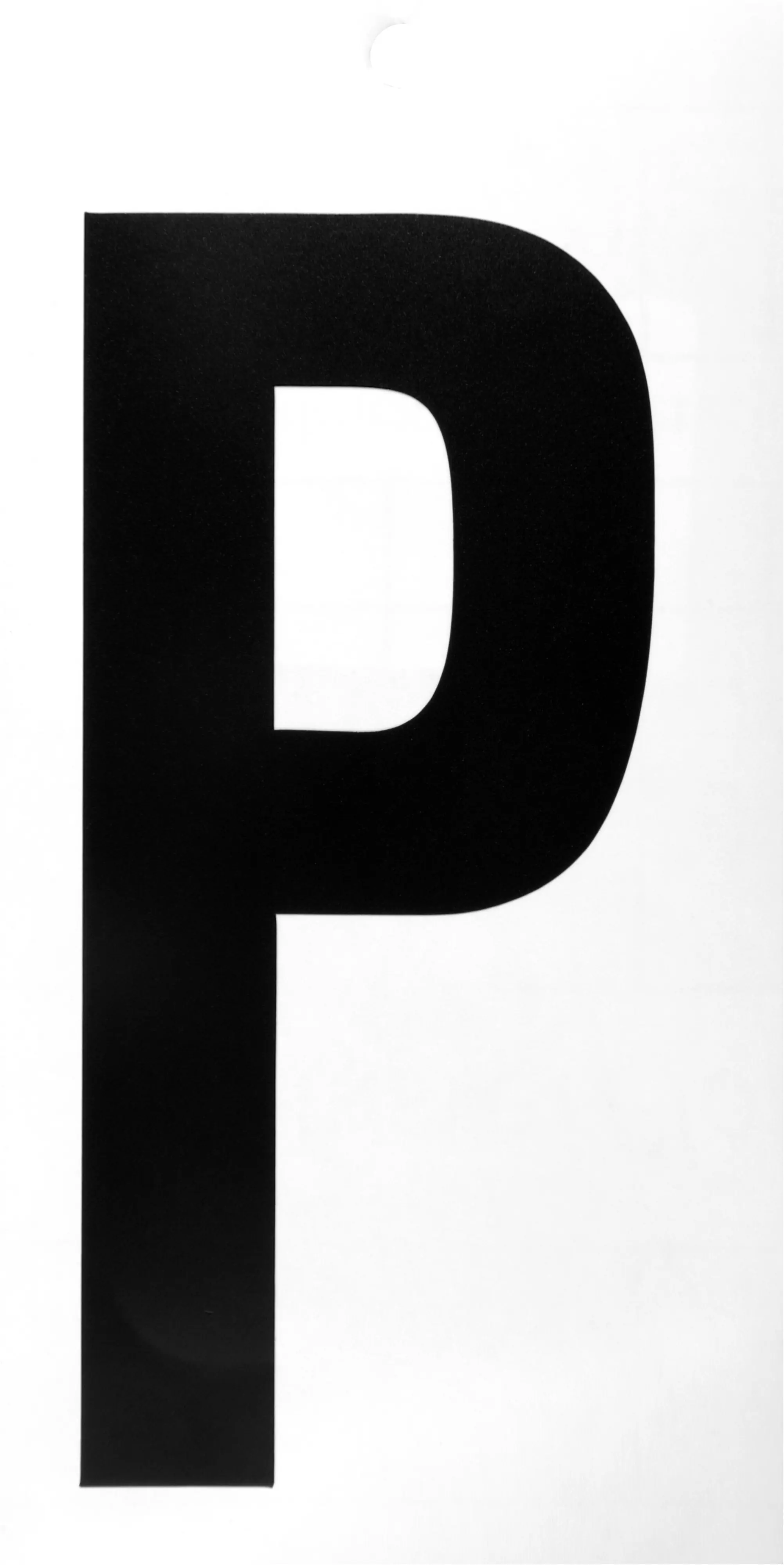 Conmetall Aufkleber Buchstabe P PVC 10 x 6 cm schwarz 