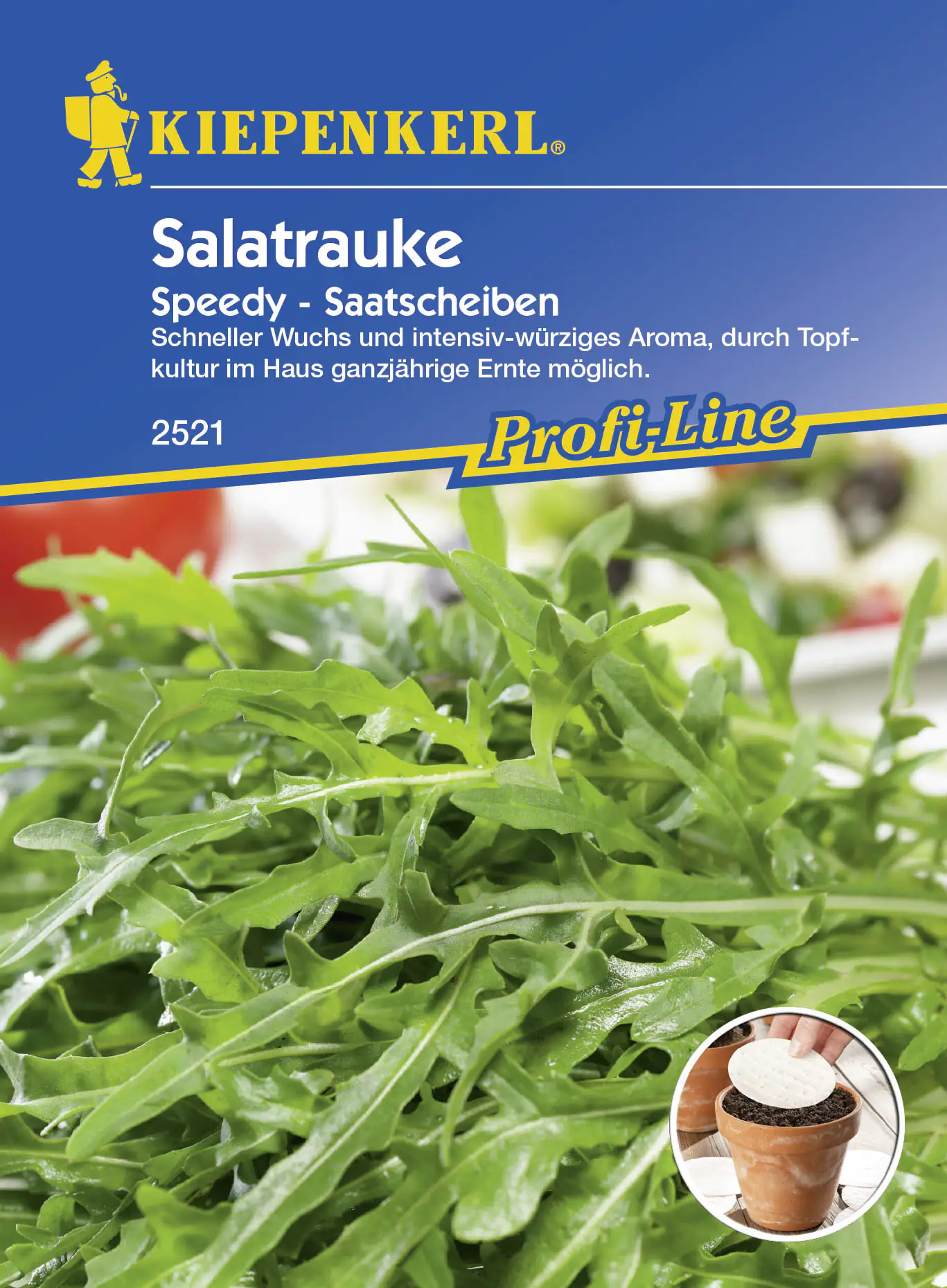 Kiepenkerl Salatrauke Speedy Eruca sativa, Inhalt: 5 Saatscheiben Kiepenkerl Salatrauke Speedy Eruca sativa, Inhalt: 5 Saatscheiben