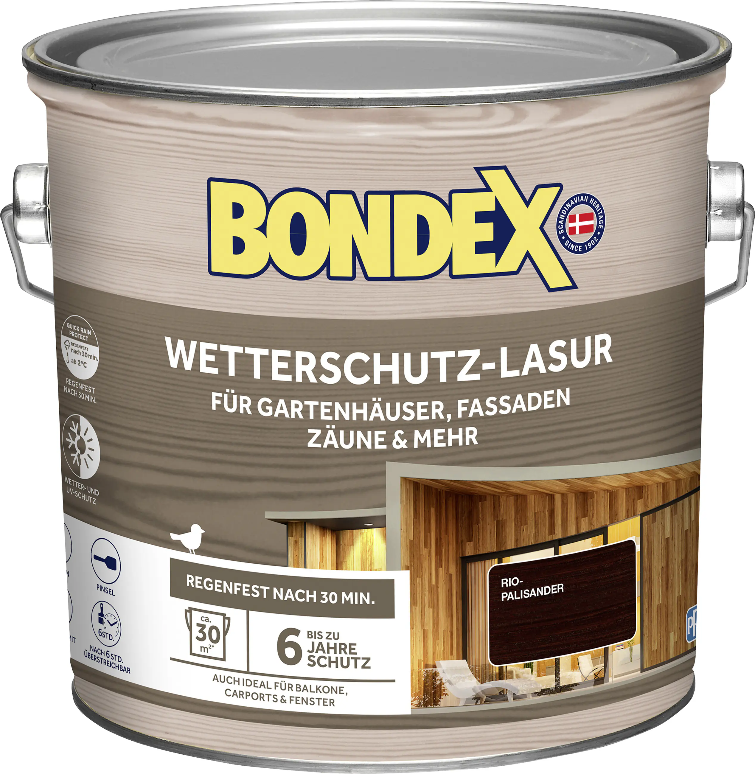 Bondex Wetterschutzlasur 2,5 Lrio palisander