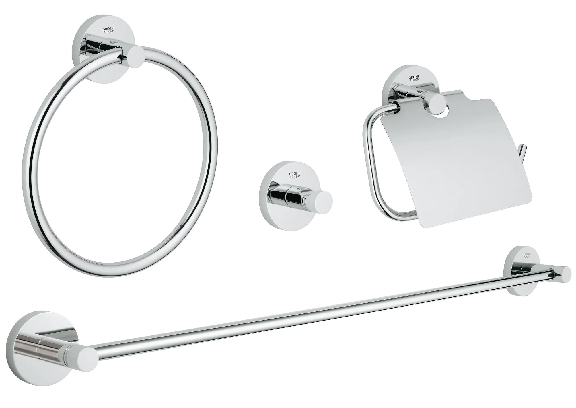 Grohe Essentials Bad-Set 4 in 1 Metall, chrom, glänzend