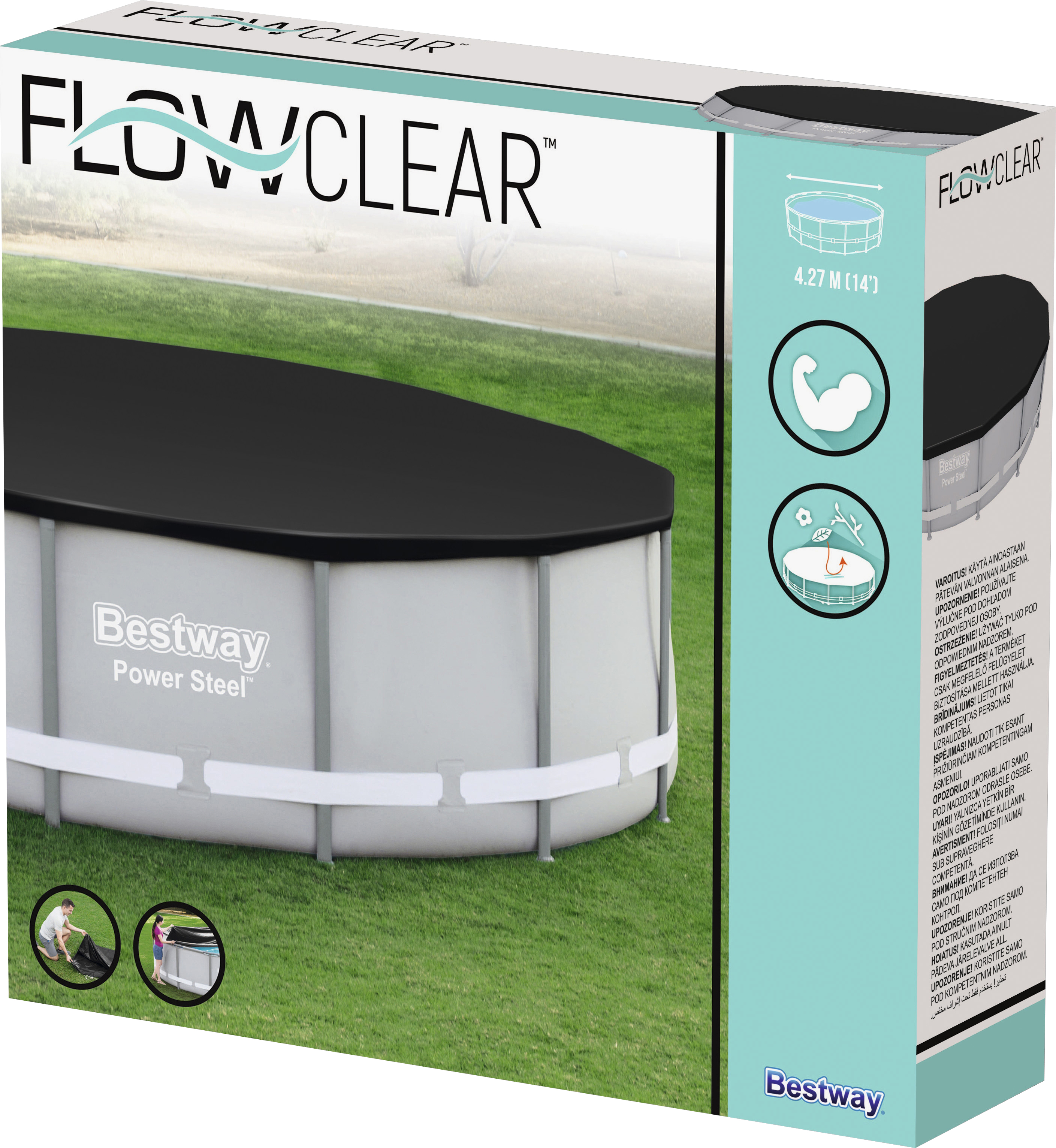 Bestway Flowclear Abdeckplane PVC Ø 427 cm Bestway Flowclear Abdeckplane PVC Ø 427 cm