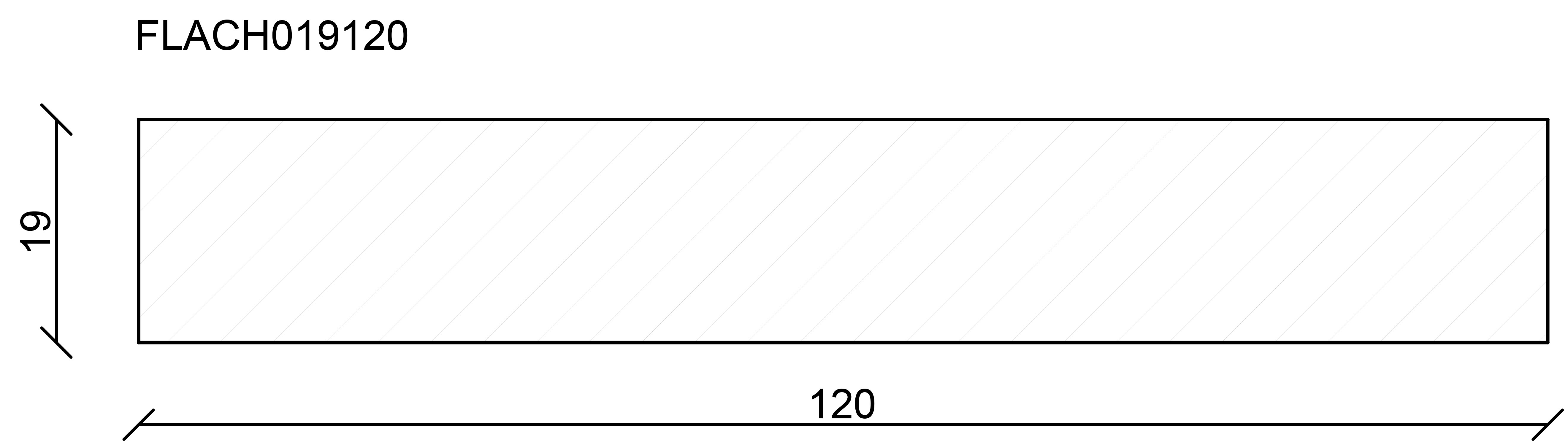 FN Neuhofer Flachleiste 100 cm 120 x 19 mm Fichte/Kiefer