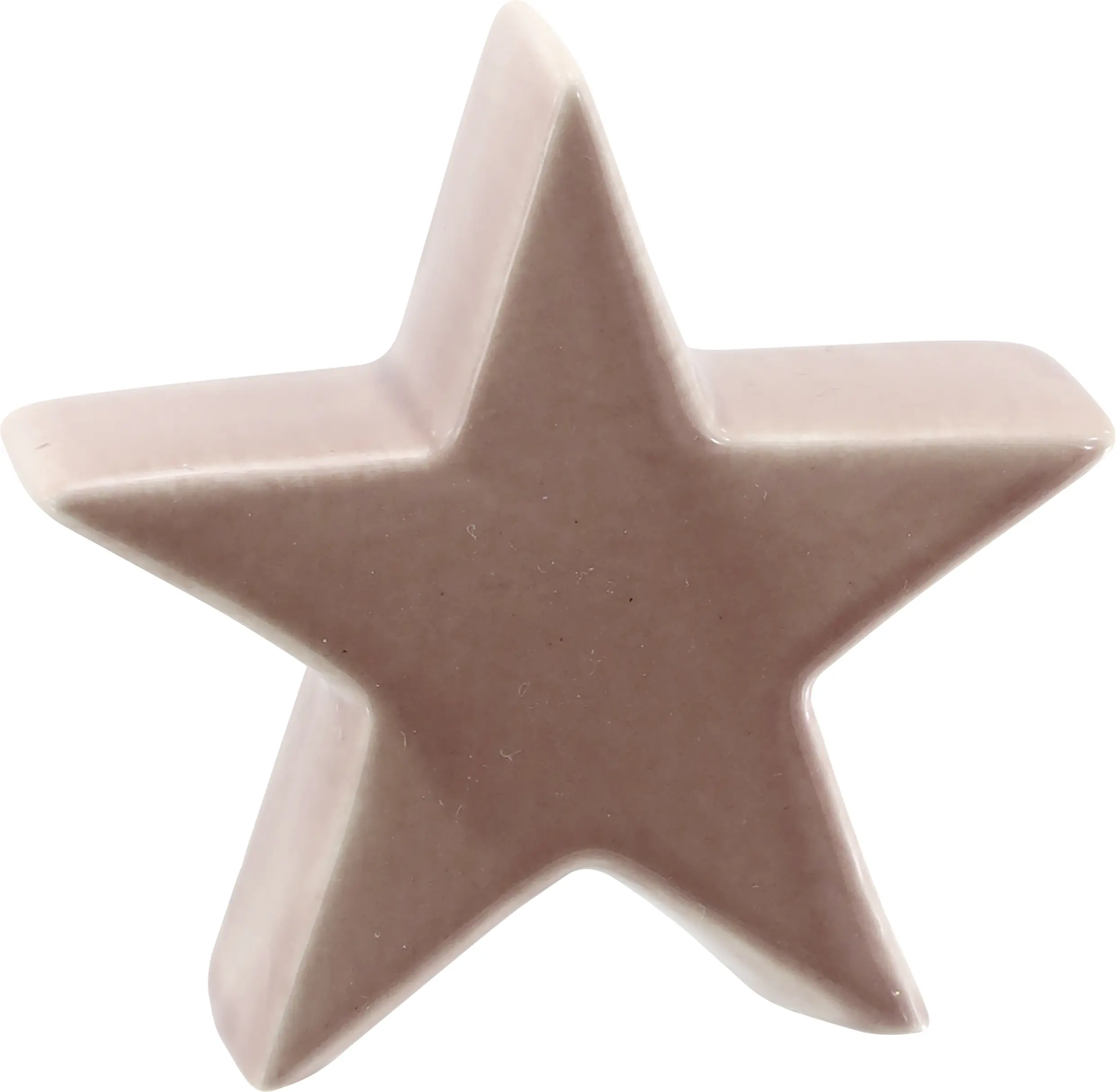 Weihnachtsdeko Stern aus Keramik 9 cm altrosa