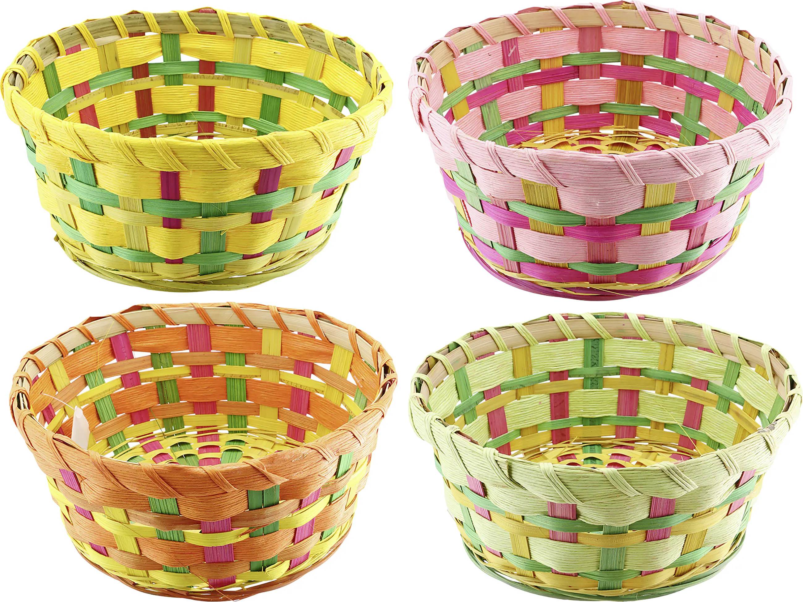 Osterkörbchen rund Bambus 21,5 x 9,5 cm bunt Osterkörbchen rund Bambus 21,5 x 9,5 cm bunt