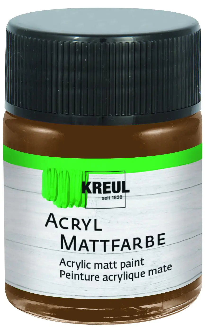 Kreul Acryl Mattfarbe dunkelbraun 50 ml