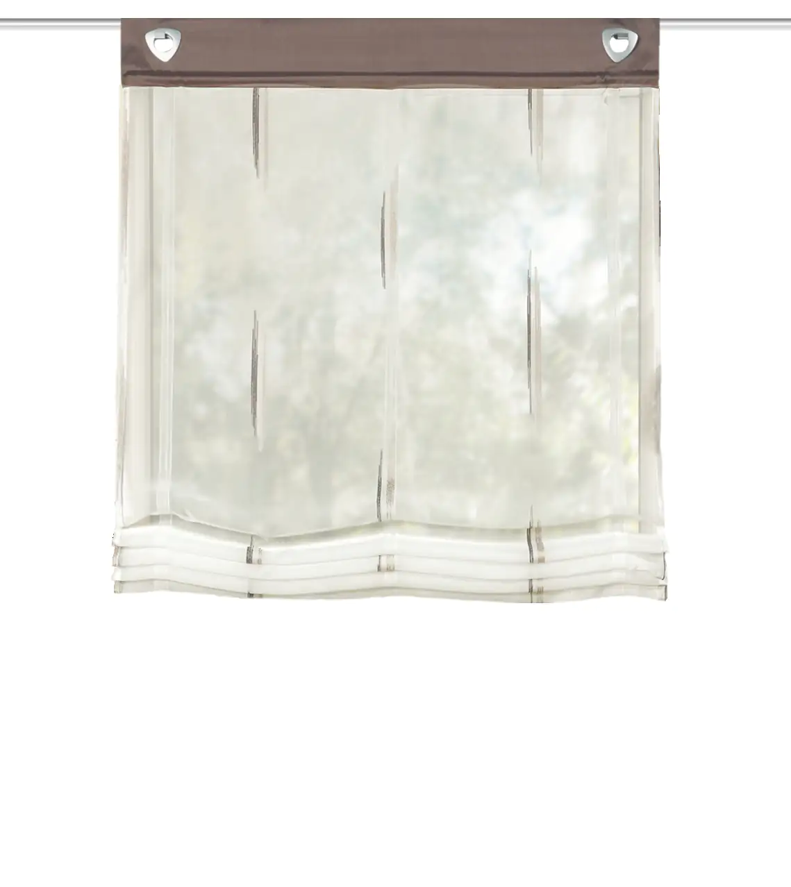 Home Wohnideen Raffrollo Voile Scherli stein 140 x 95 cm Home Wohnideen Raffrollo Voile Scherli stein 140 x 95 cm