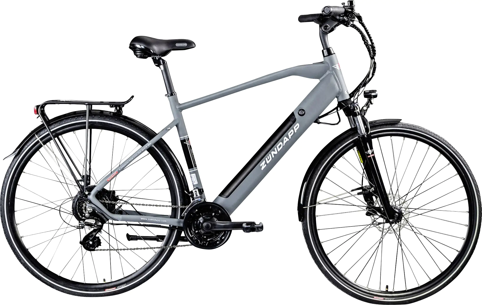 Zündapp E-Bike Trekking Z810 Herren 28 Zoll 24-Gang 417 Wh grau