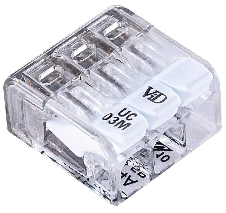 Hebelklemme 10 St., 3 Leiter, 0,2 - 2,5 mm²