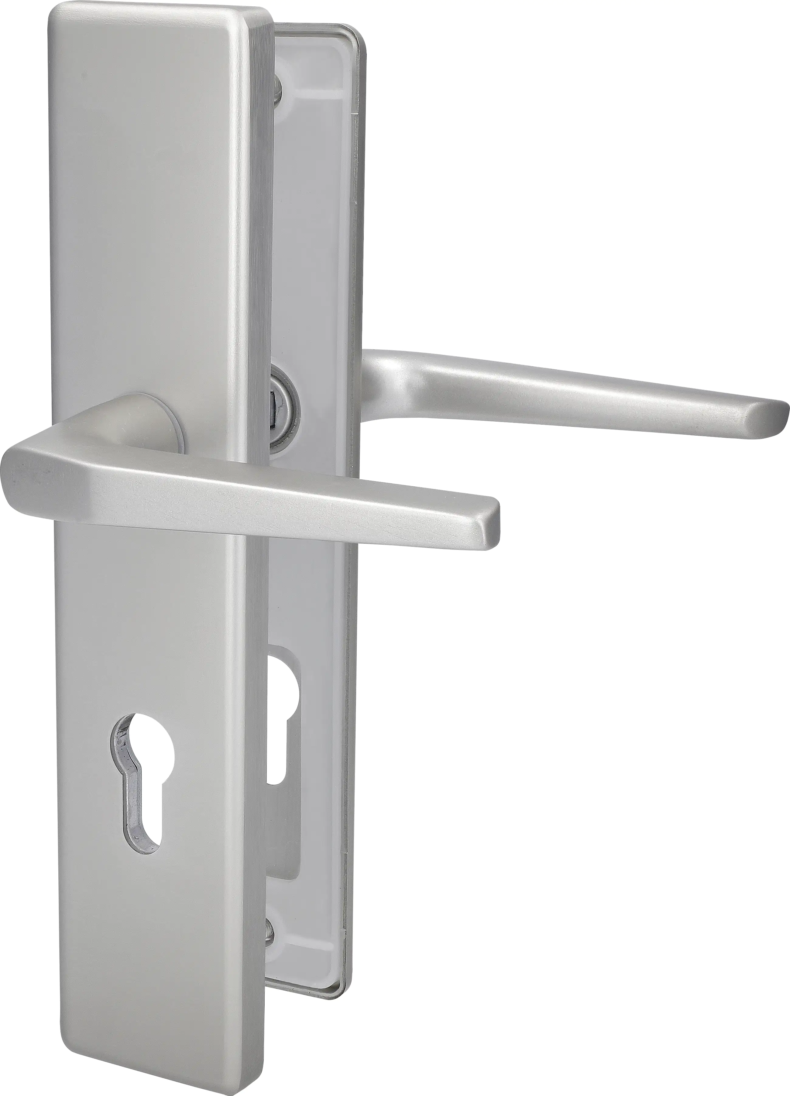 Alpertec Schutzbeschlag Tira Drücker/Drücker Aluminium silber 92 mm