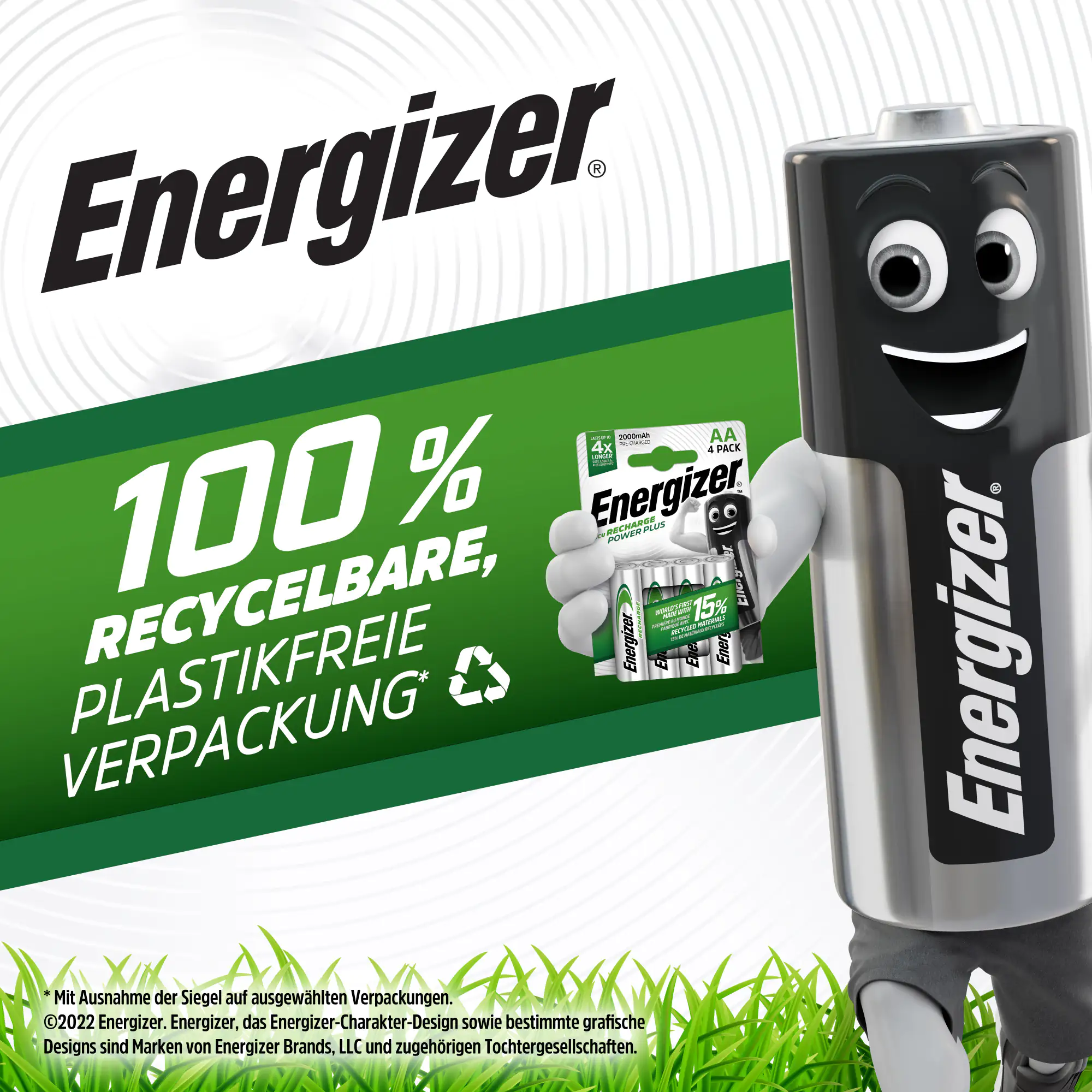 Energizer NiMH Akku Power Plus Baby C 2.500 mAh 2er Pack