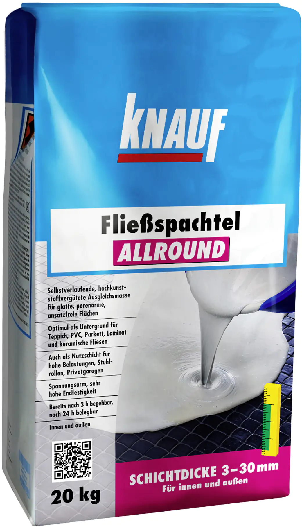 Knauf Fließspachtel allround grau, 20 kg, für Innen