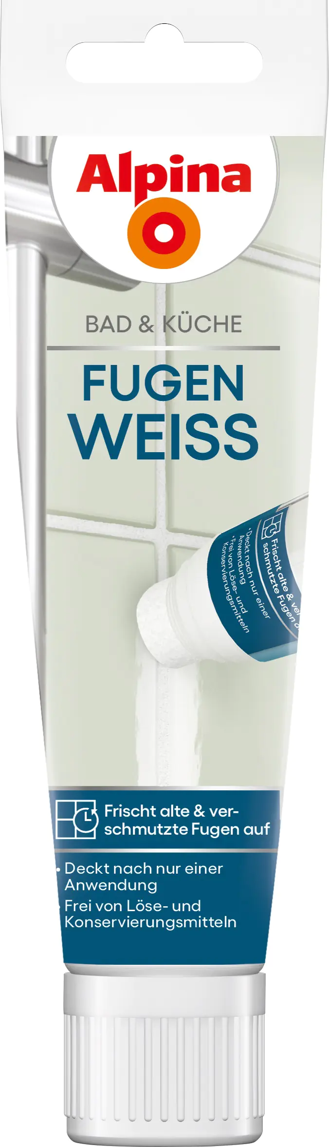 Alpina Fugenweiß für Küche & Badezimmer Schwammtube 100 ml
