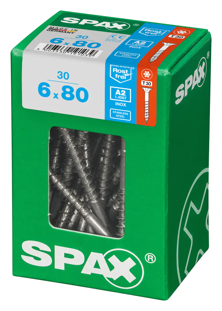 Spax Universalschrauben 6.0 x 80 mm TX 30 - 30 Stk.