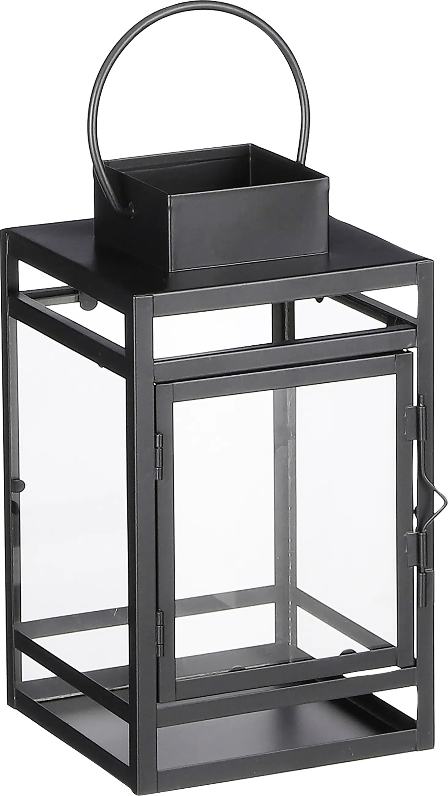 Mica Laterne Storm schwarz Eisen 23 x 13 x 13,5 cm
