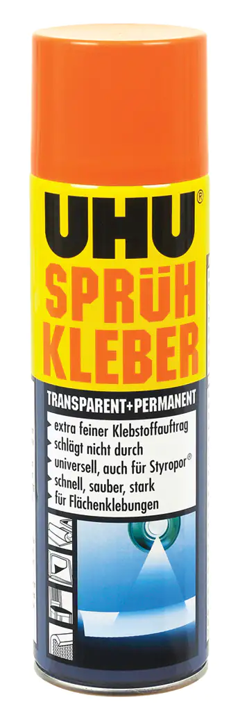 UHU Sprühkleber permanent + transparent 500 ml UHU Sprühkleber permanent + transparent 500 ml