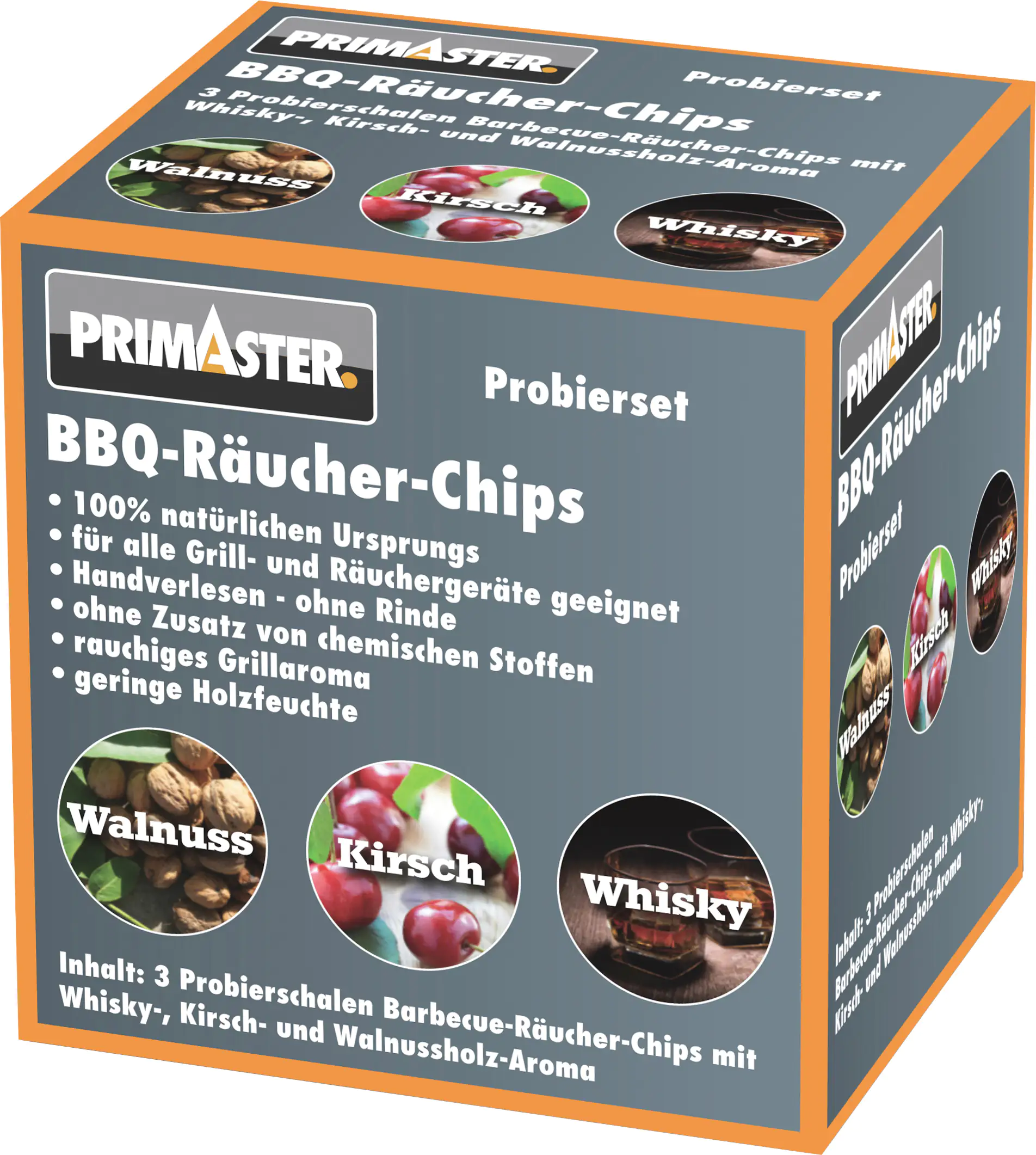 4007467763451 Primaster Räucher-Schale 3er Set Kirsche, Walnuss, Whisky