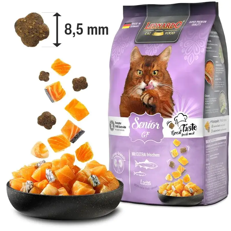 Leonardo Katzentrockenfutter  Leo Senior GF mit extra frischem Lachs 7,5 kg