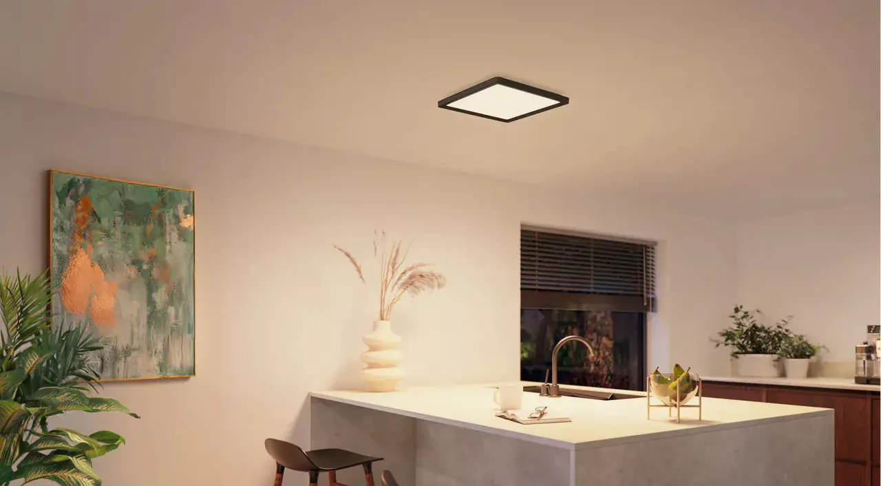 Philips Hue LED Deckenleuchte Tento + Wandschalter eckig schwarz 39,5 x 39,5 cm warmweiß-kaltweiß Philips Hue LED Deckenleuchte Tento + Wandschalter eckig schwarz 39,5 x 39,5 cm warmweiß-kaltweiß