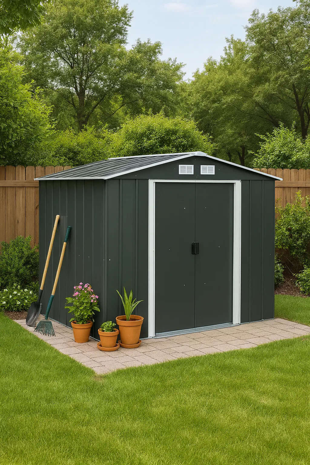 Duramax Metallgerätehaus Eco Shed 8 x 6 262 x 182,1 x 191 cm