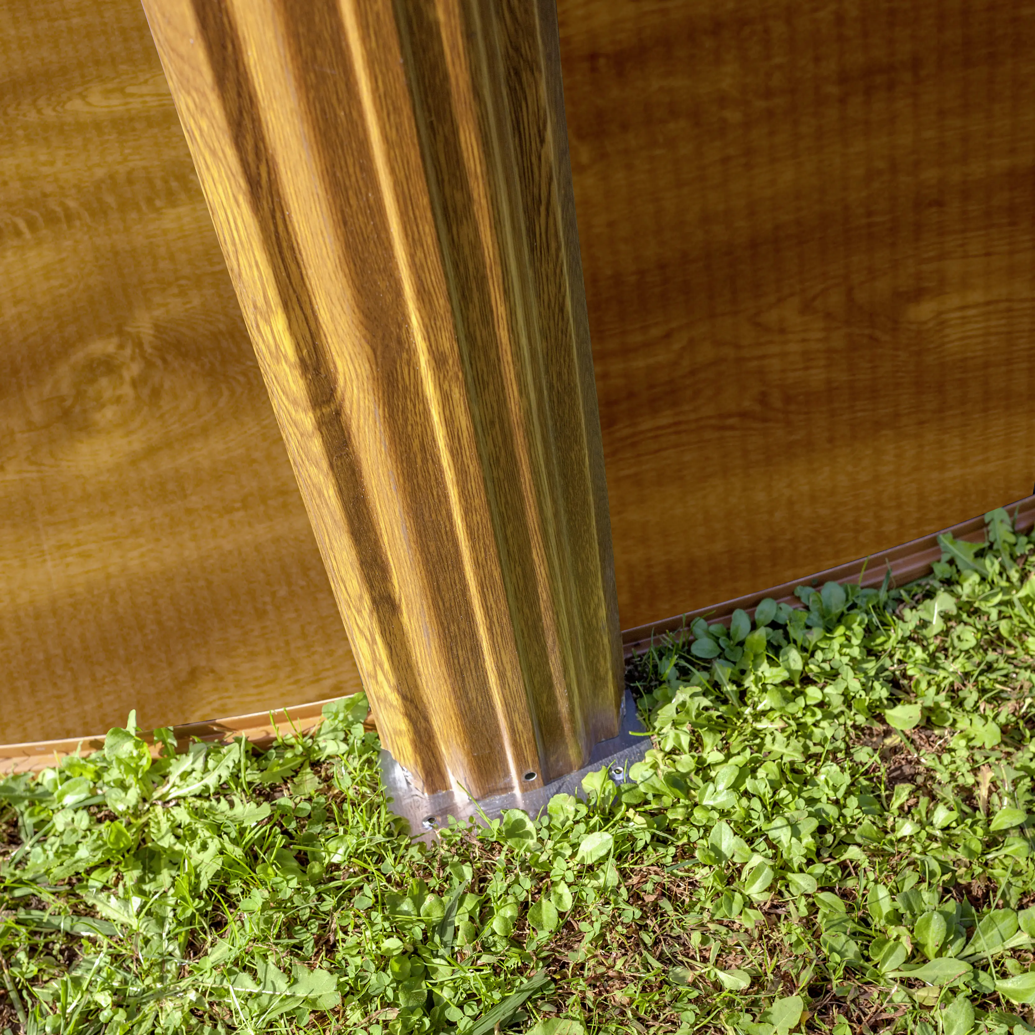 Gre Stahlwandpool Pacific oval 610 x 375 x 120 cm Holzdekor