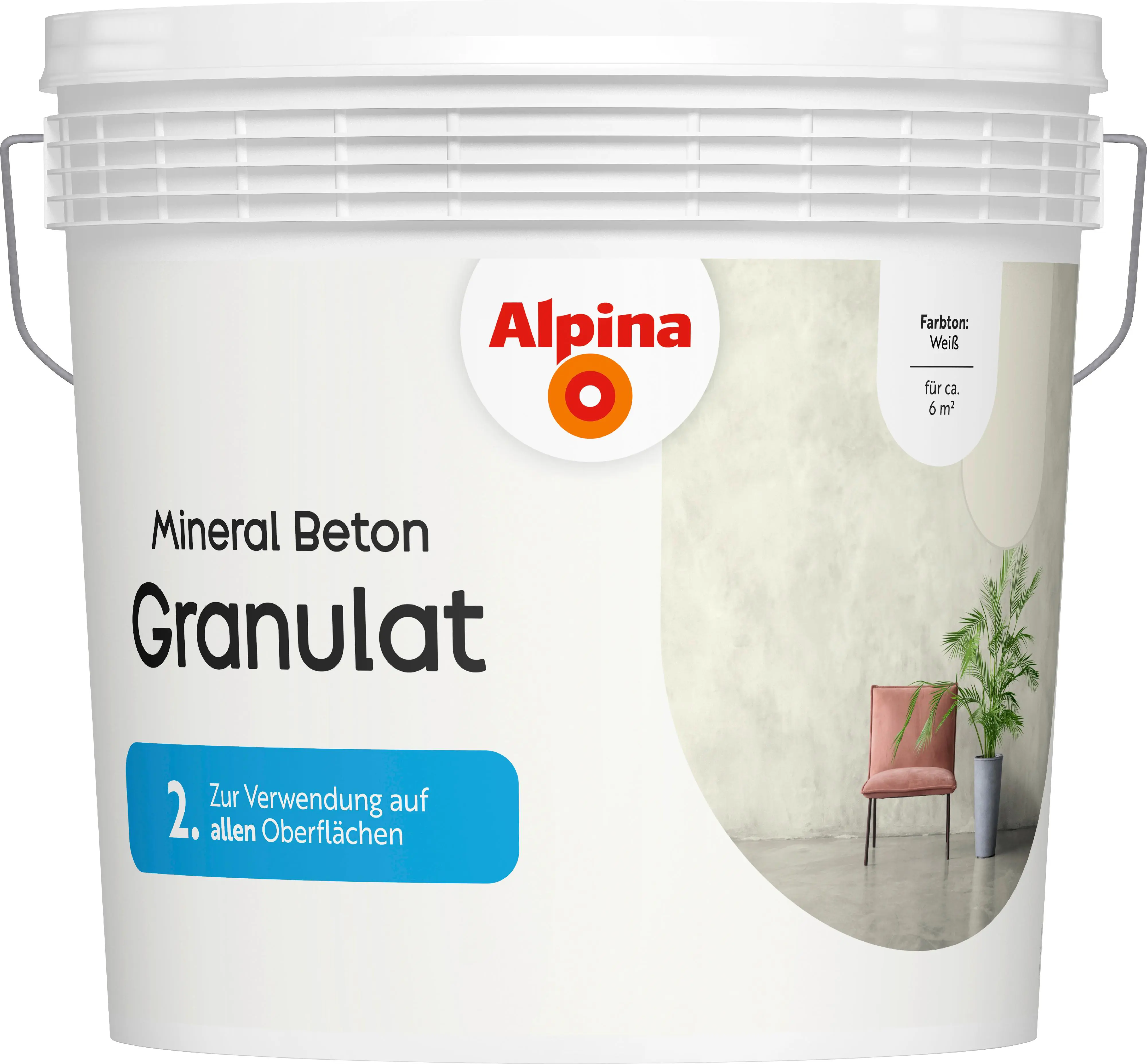Alpina Mineral Beton Granulat weiß 6 kg