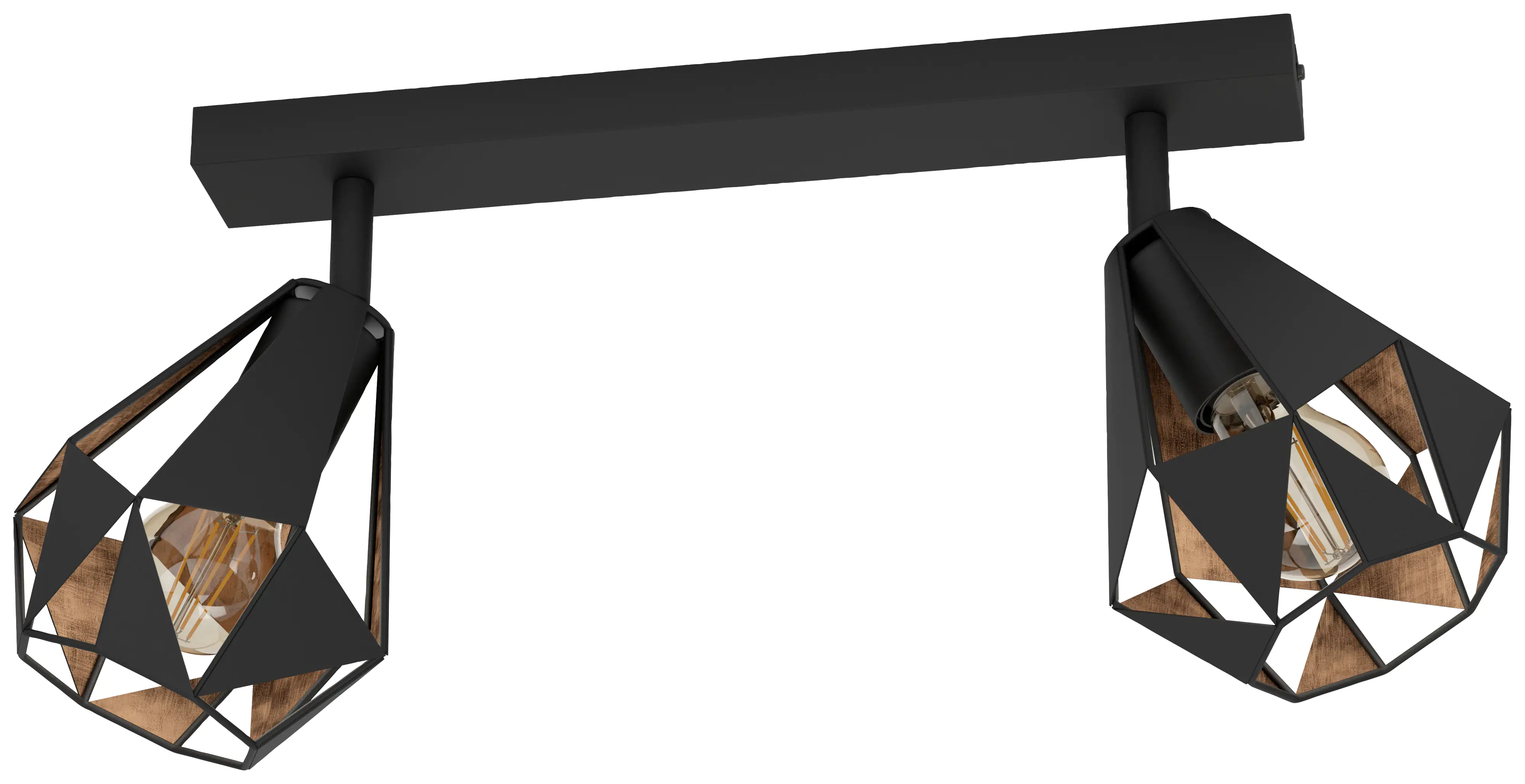 Eglo 2er Spot Carlton 7 schwarz kupfer 42 x 16 cm Eglo 2er Spot Carlton 7 schwarz kupfer 42 x 16 cm