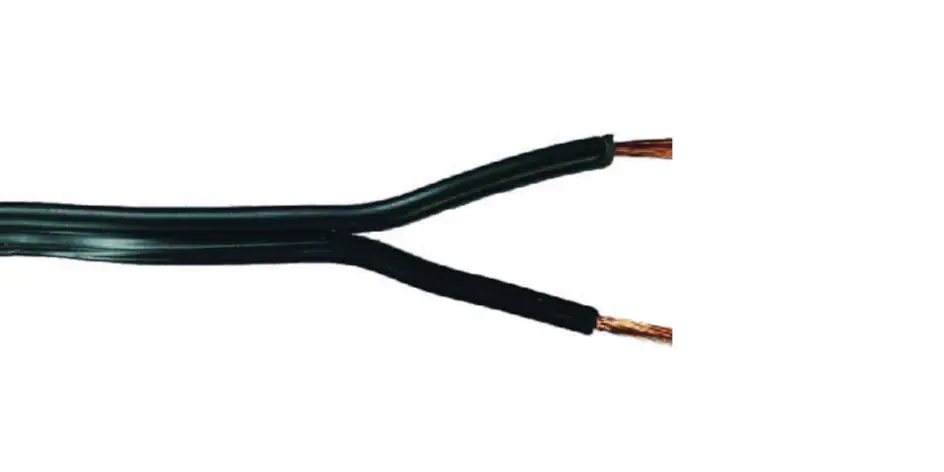 Zwillingsleitung isolierte Litze 2 x 0,75 - 25 Meter schwarz