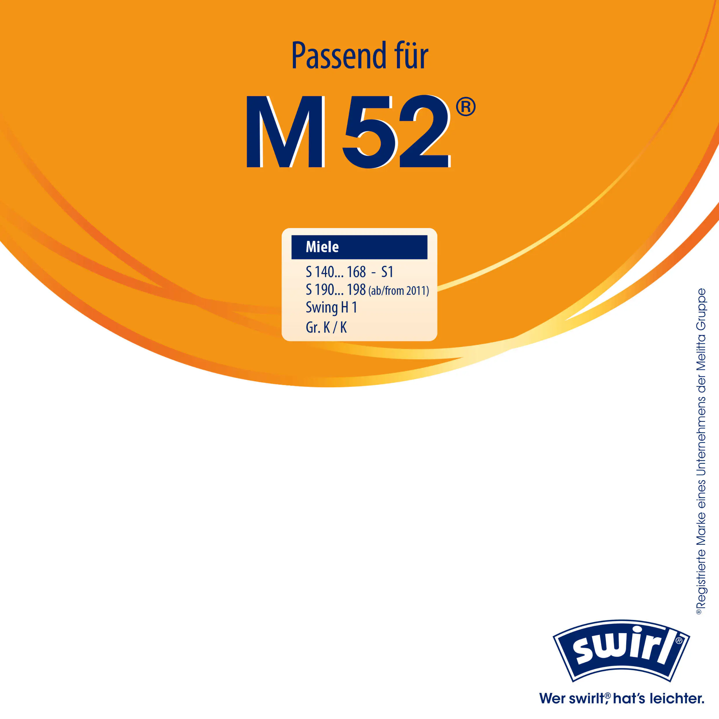 Swirl M 52 EcoPor Staubsaugerbeutel 4 Staubbeutel + 1 Filter
