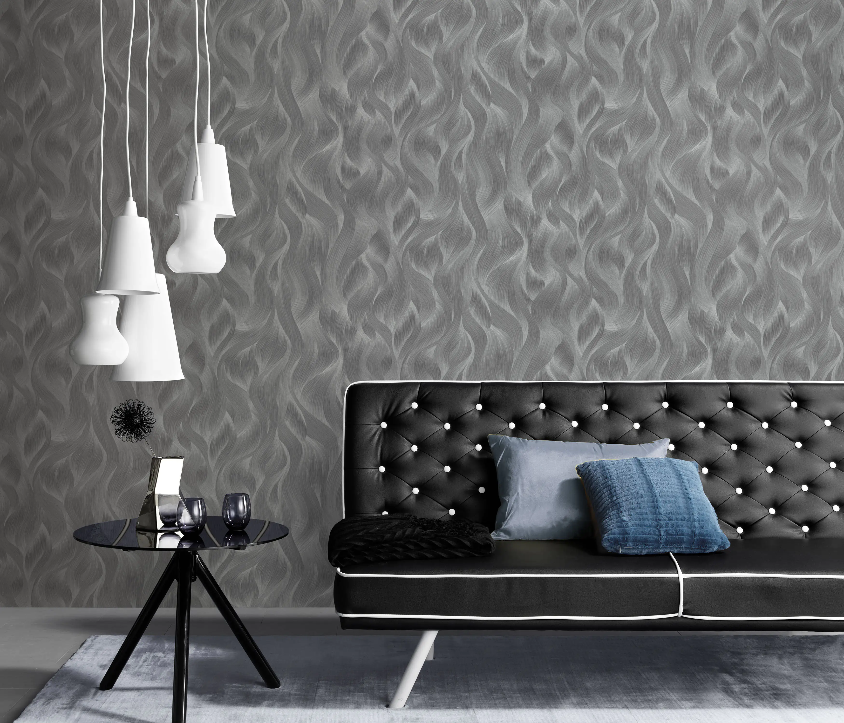 4002790209577_2 Erismann Vliestapete 10151-47 ELLE Decoration welle anthrazit 10,05 x 0,53 m