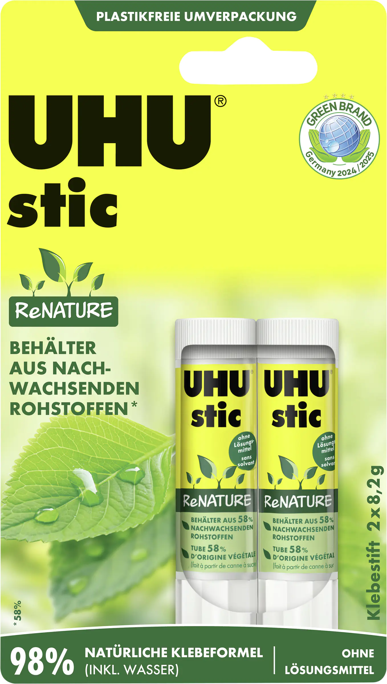 UHU stic ReNATURE 2 x 8,2 g UHU stic ReNATURE 2 x 8,2 g