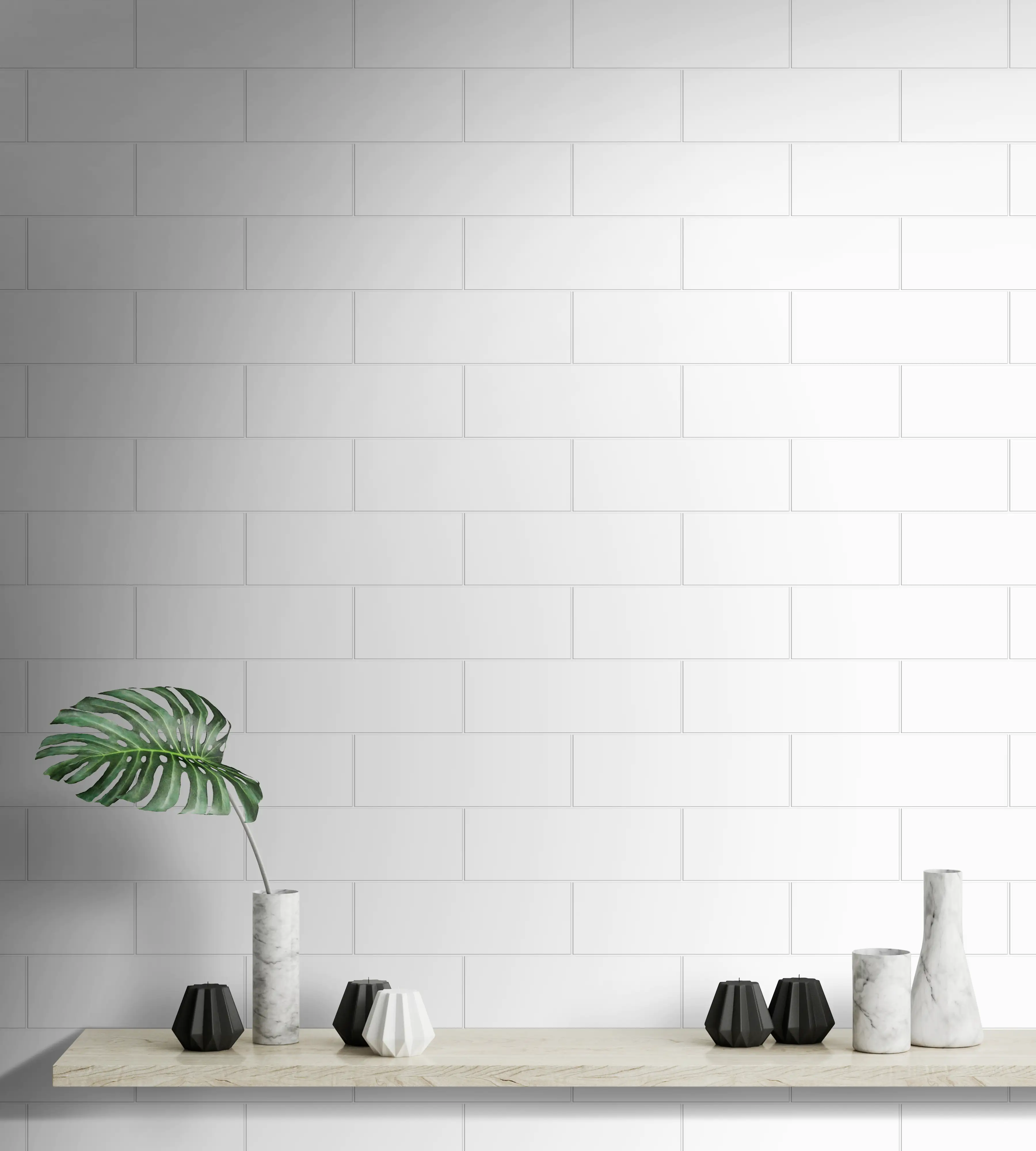 Wandfliese Trend 10 x 30 cm weiß glanz