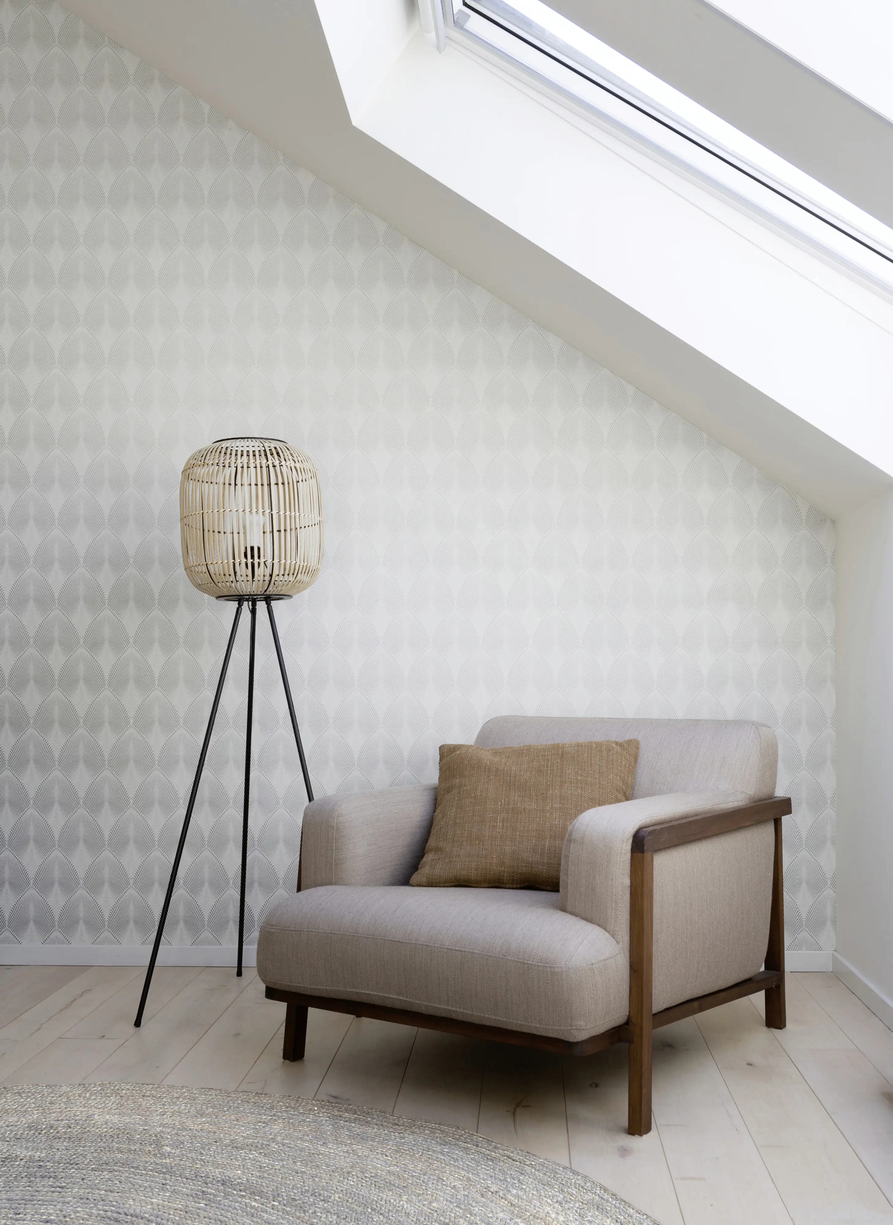 Rasch Vliestapete 535839 Yucatan grafik weiß silber, 10,05 x 0,53 m