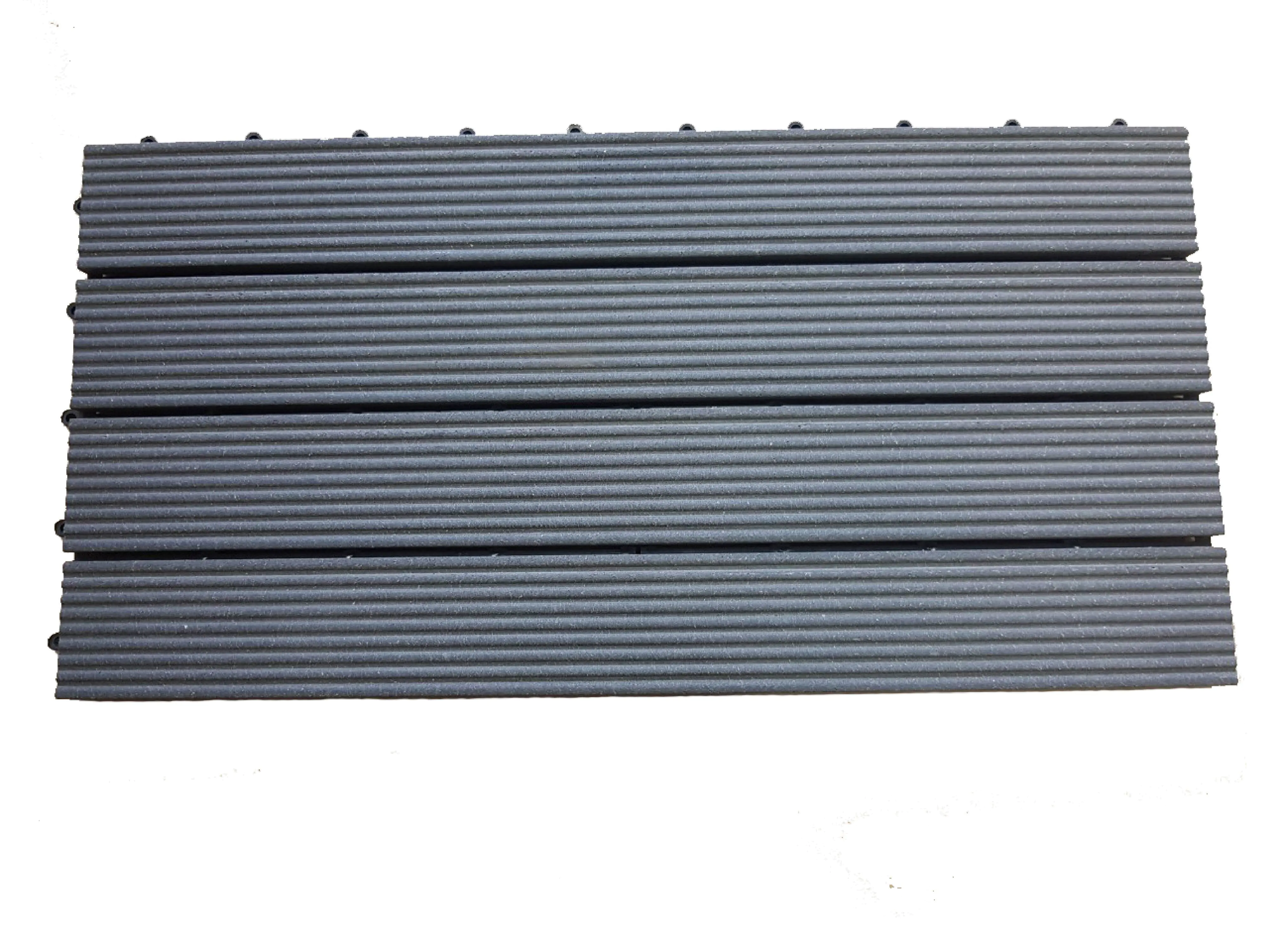 TrendLine WPC-Klickfliese 60 x 30 x 2,1 cm schwarz 5 Stück TrendLine WPC-Klickfliese 60 x 30 x 2,1 cm schwarz 5 Stück