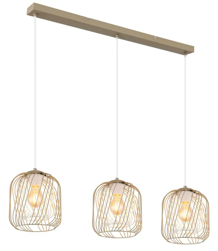 Globo Hängeleuchte Dichti 84 x 150 cm L x H sandfarben matt