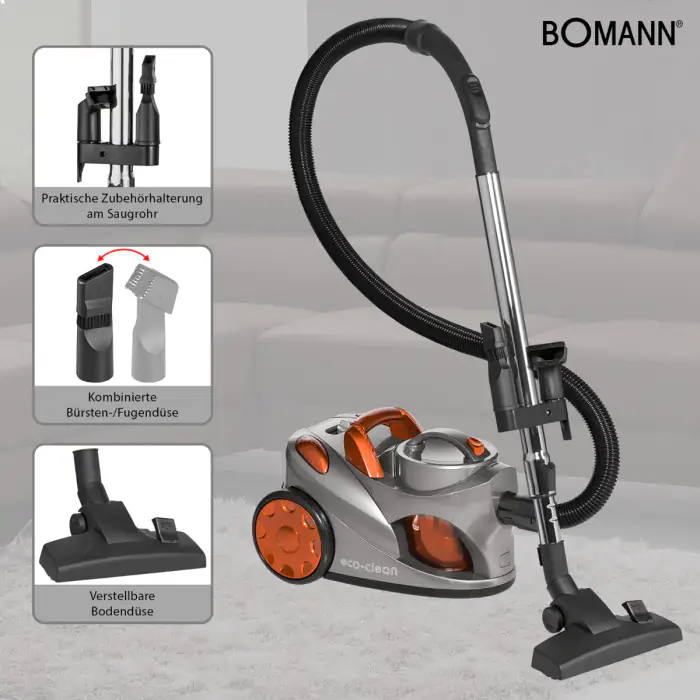 Bomann Bodenstaubsauger BS 9018 CB N, beutellos, 700 Watt, orange/anthrazit Bomann Bodenstaubsauger BS 9018 CB N, beutellos, 700 Watt, orange/anthrazit