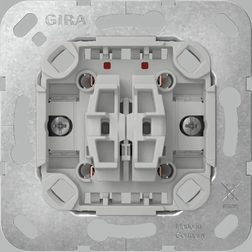 Gira Doppel- Wechselschaltereinsatz grau 310800