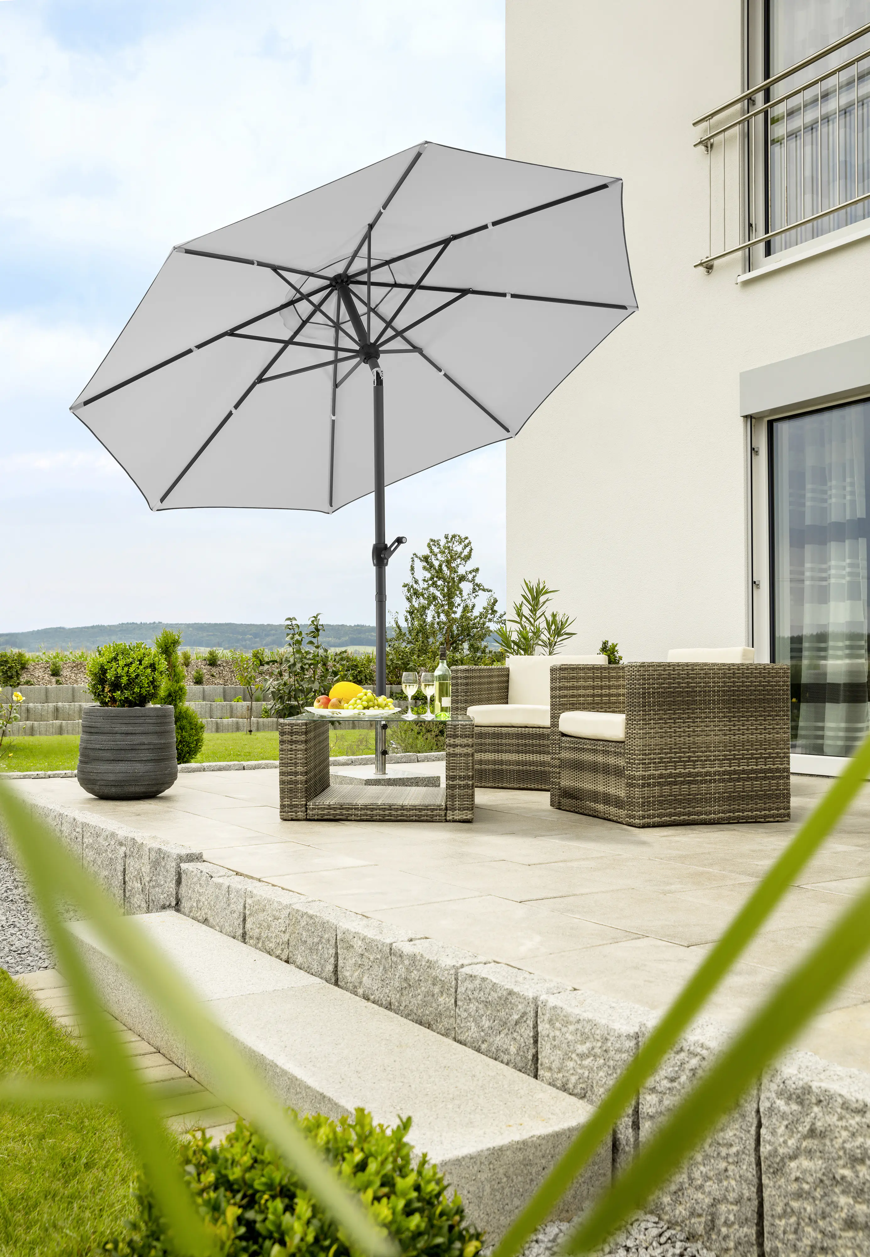 Schneider Sonnenschirm Tarifa apricot Ø 270 cm