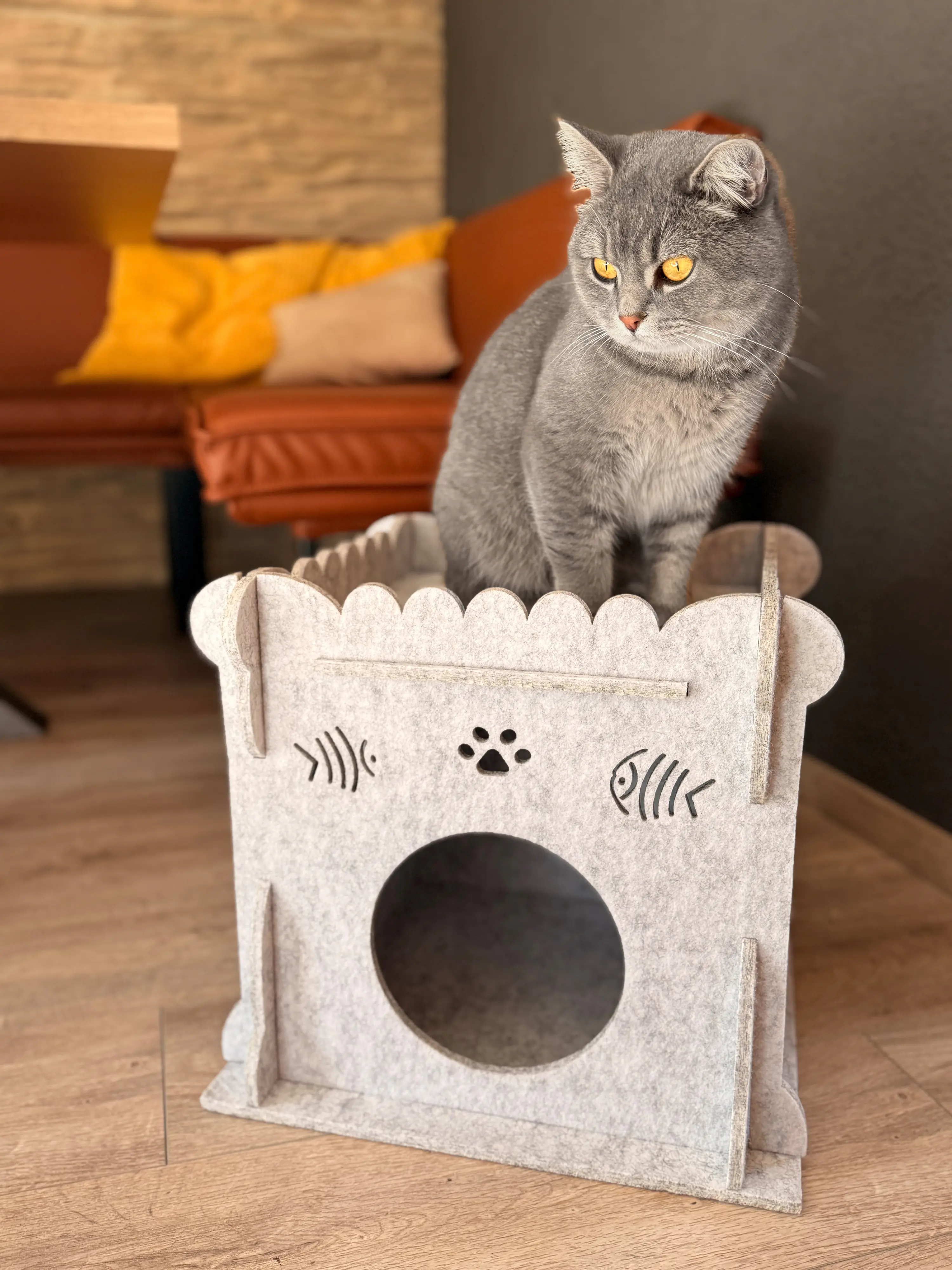Aumüller Katzenhaus Purr Tower 40 x 40 cm hellgrau
