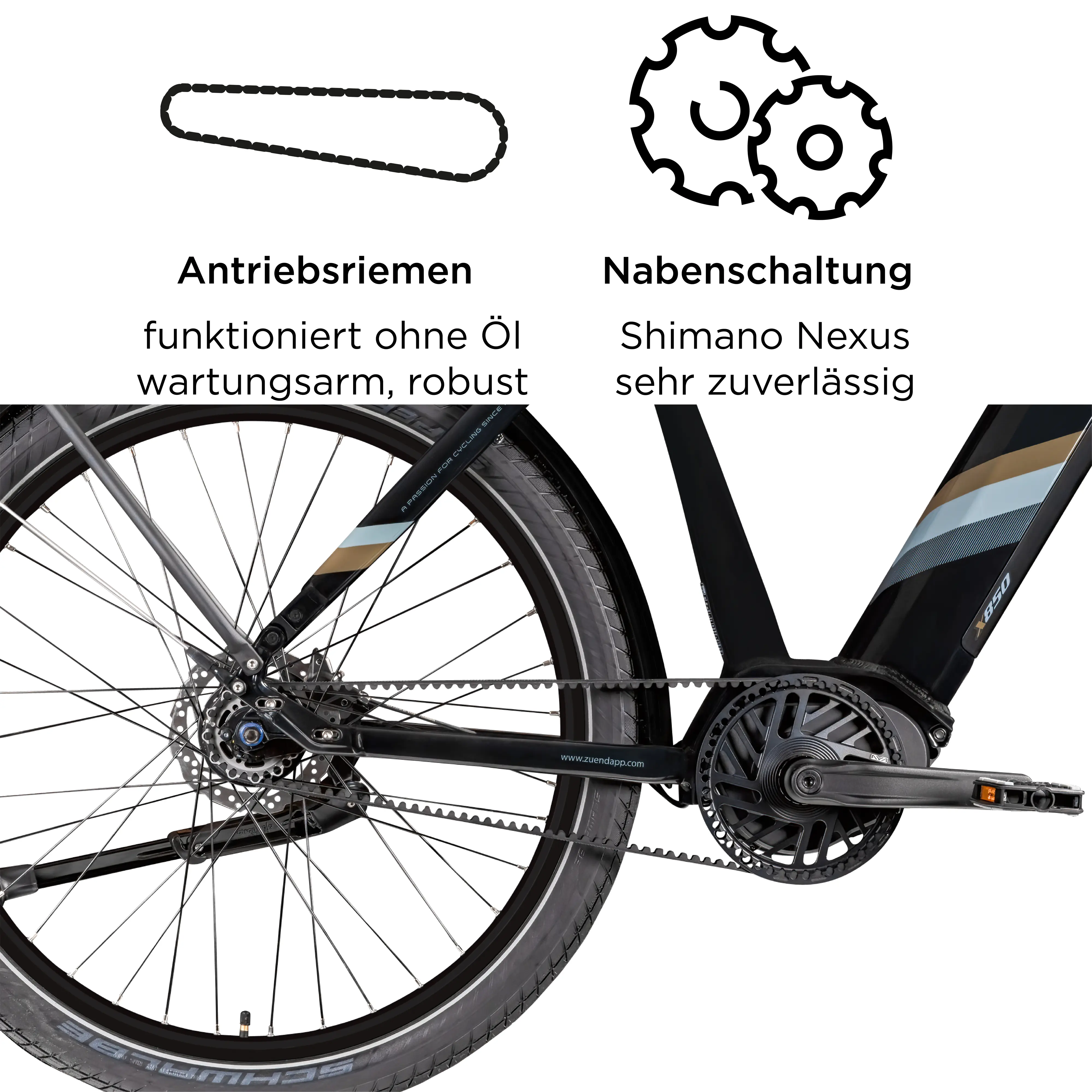 Zündapp E-Bike Trekking X850 Diamantrahmen 27,5 Zoll 7-Gang 550 Wh schwarz  Zündapp E-Bike Trekking X850 Diamantrahmen 27,5 Zoll 7-Gang 550 Wh schwarz