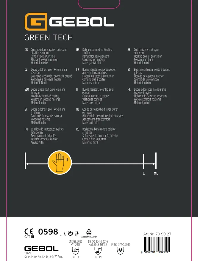 Gebol Handschuh Green Tech  