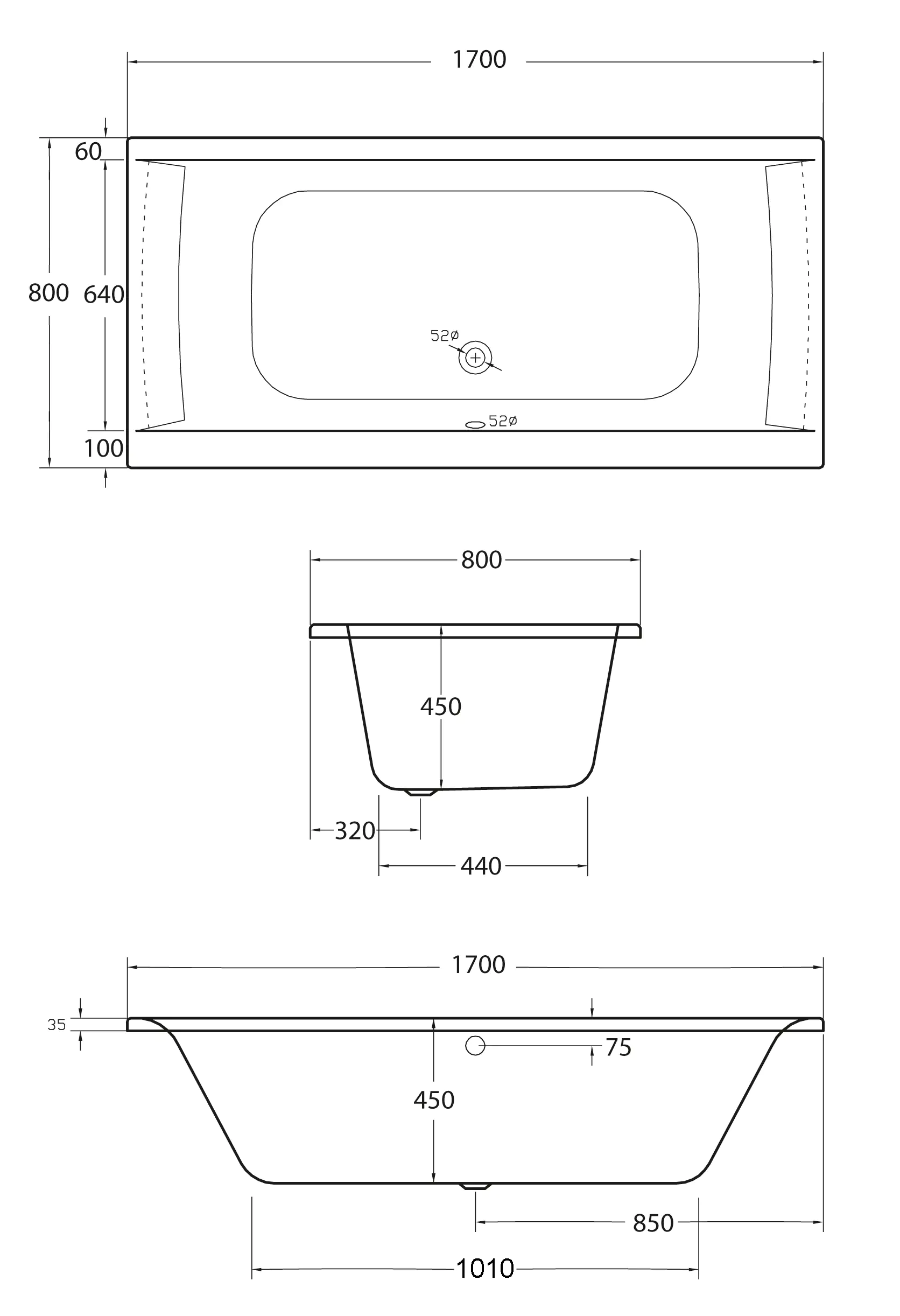 4005489136420_2619373 Ottofond Whirlpool-Komplettset Rosa 170 x 80 cm, weiß