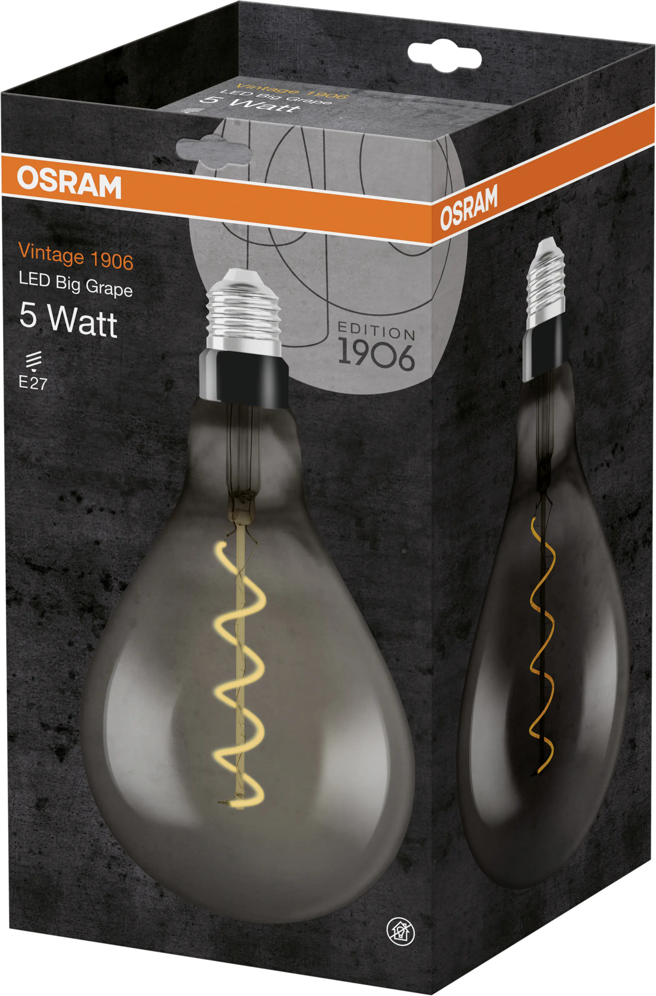 Osram LED XXL-Leuchtmittel Vintage 1906 Cla E27 4W warmweiß