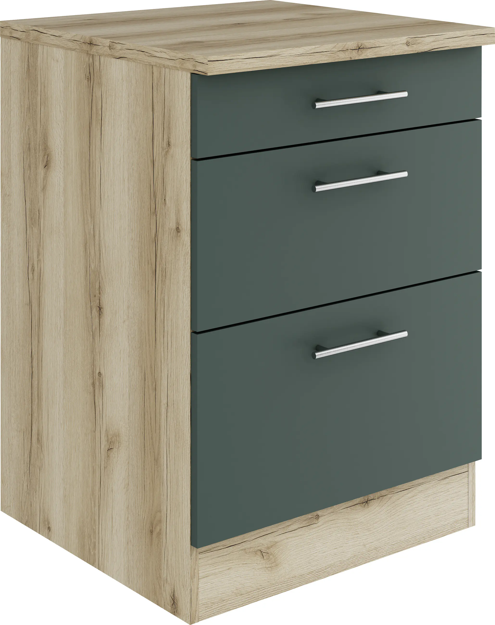 Optifit Unterschrank Savona 405 steingrün/eiche 60 cm