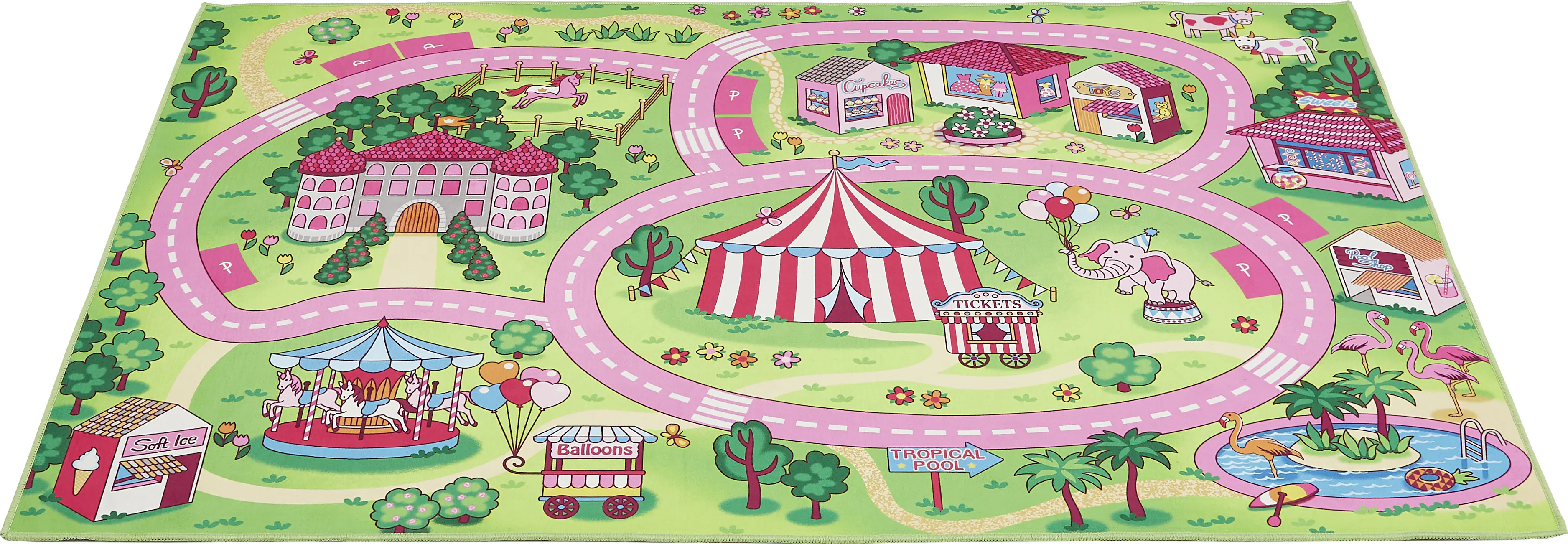 Andiamo Kinderteppich Straßenteppich Wonderland 100 x 150 cm