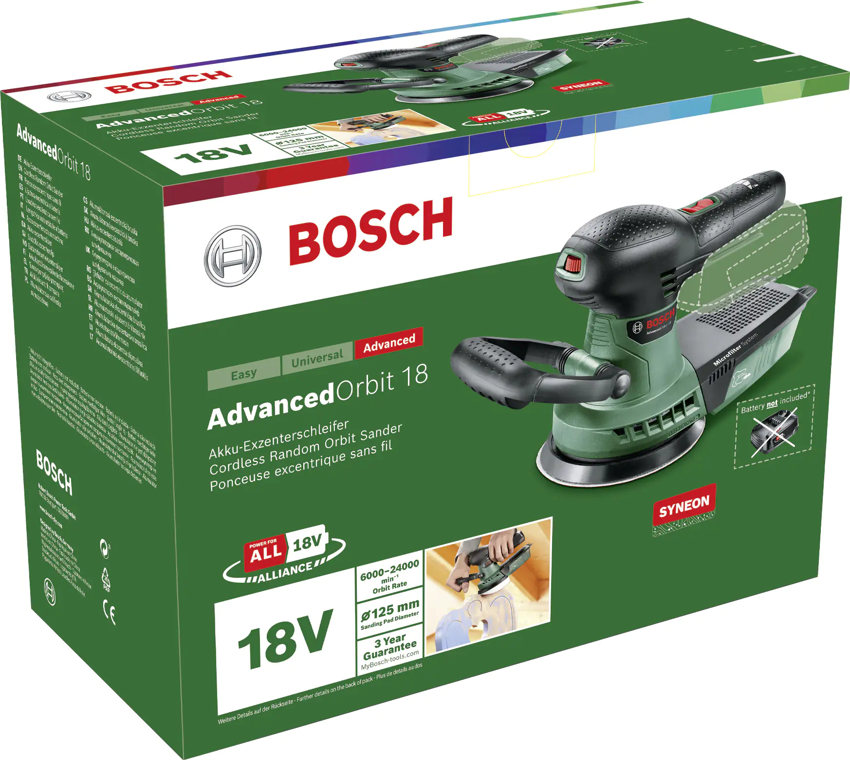 Bosch Exzenterschleifer Advanced Orbit 18 18V Solo Bosch Exzenterschleifer Advanced Orbit 18 18V Solo