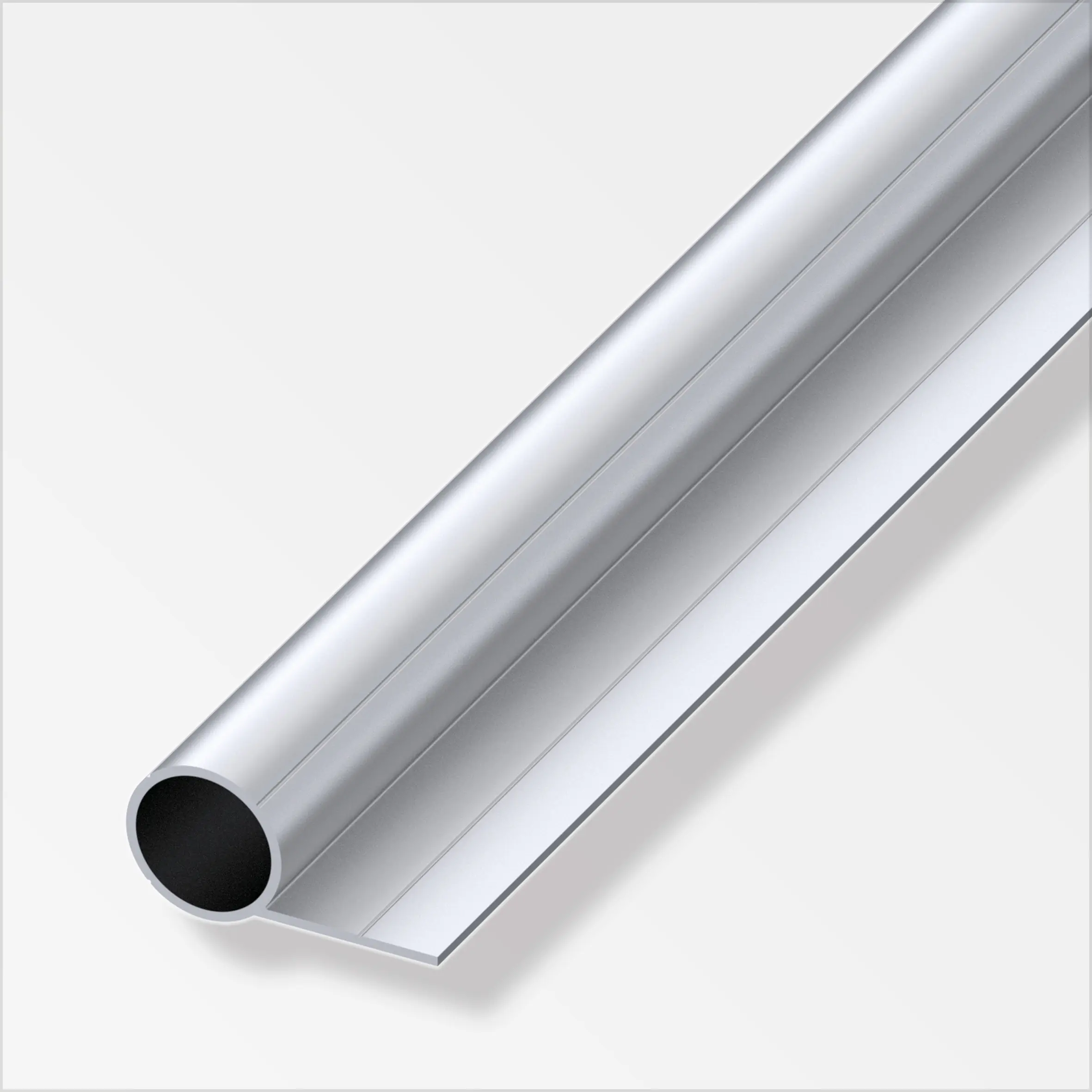 alfer Combitech Rundrohr Aluminium mit 1 Schenkel Ø 23,5 mm x 2,5 m silber