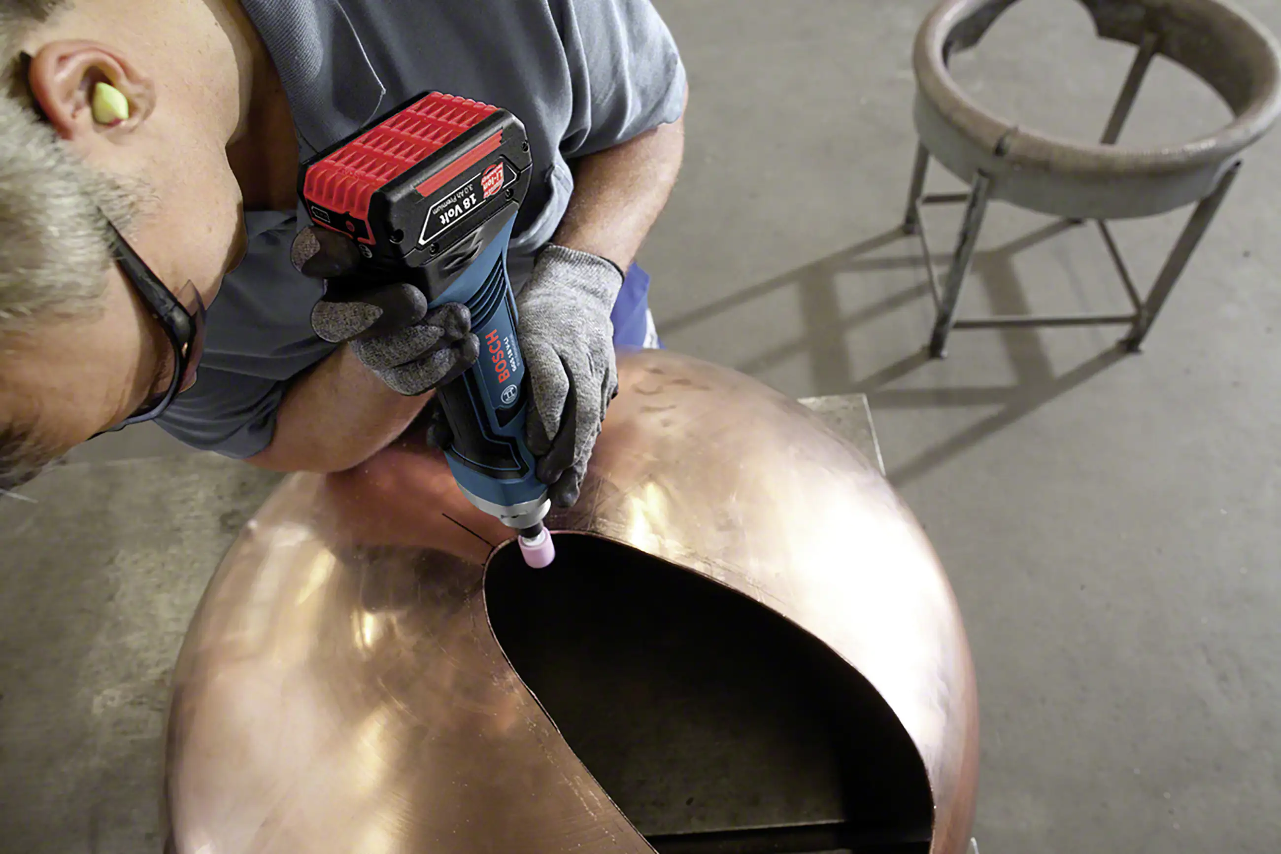 Bosch Professional Akku-Geradschleifer GGS 18V-LI Solo in L-Boxx